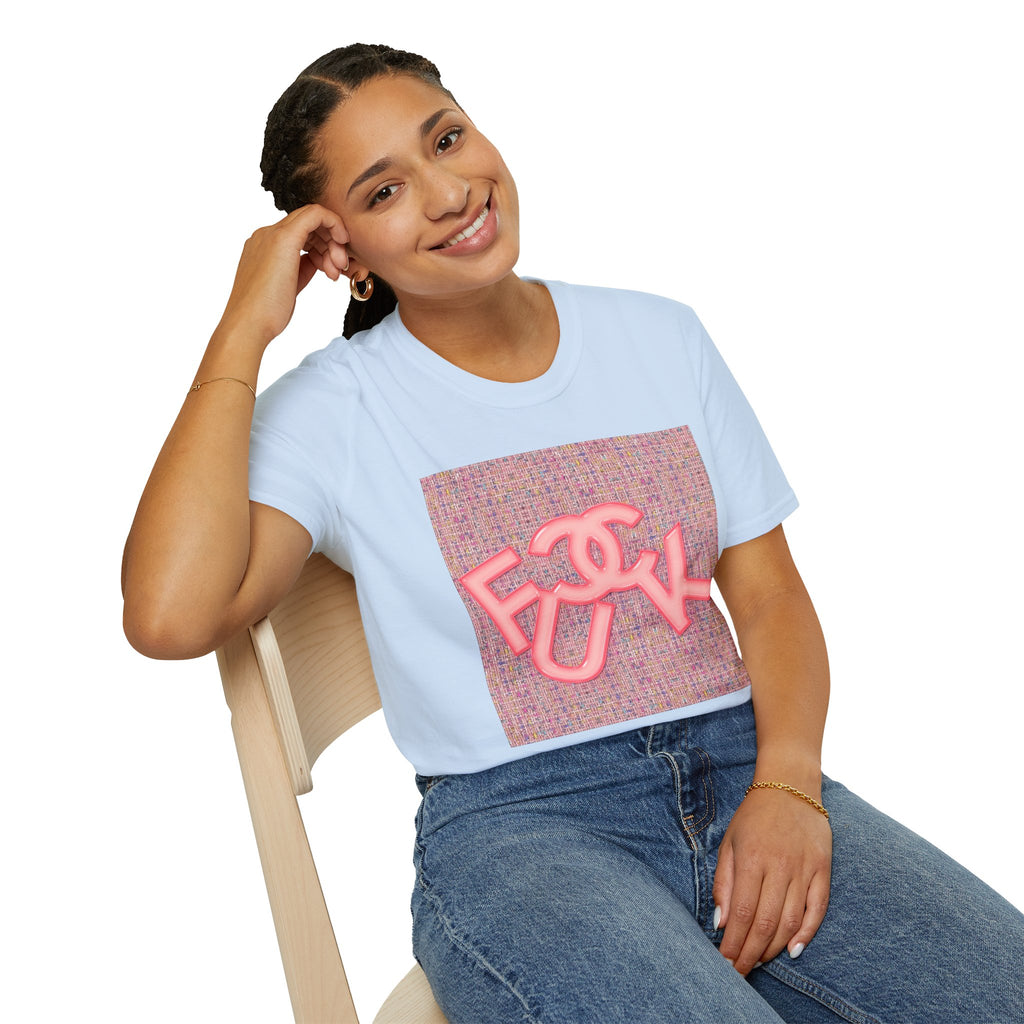Fake Designer™: Pink Tweed Fuck│ Softsyle T-shirt