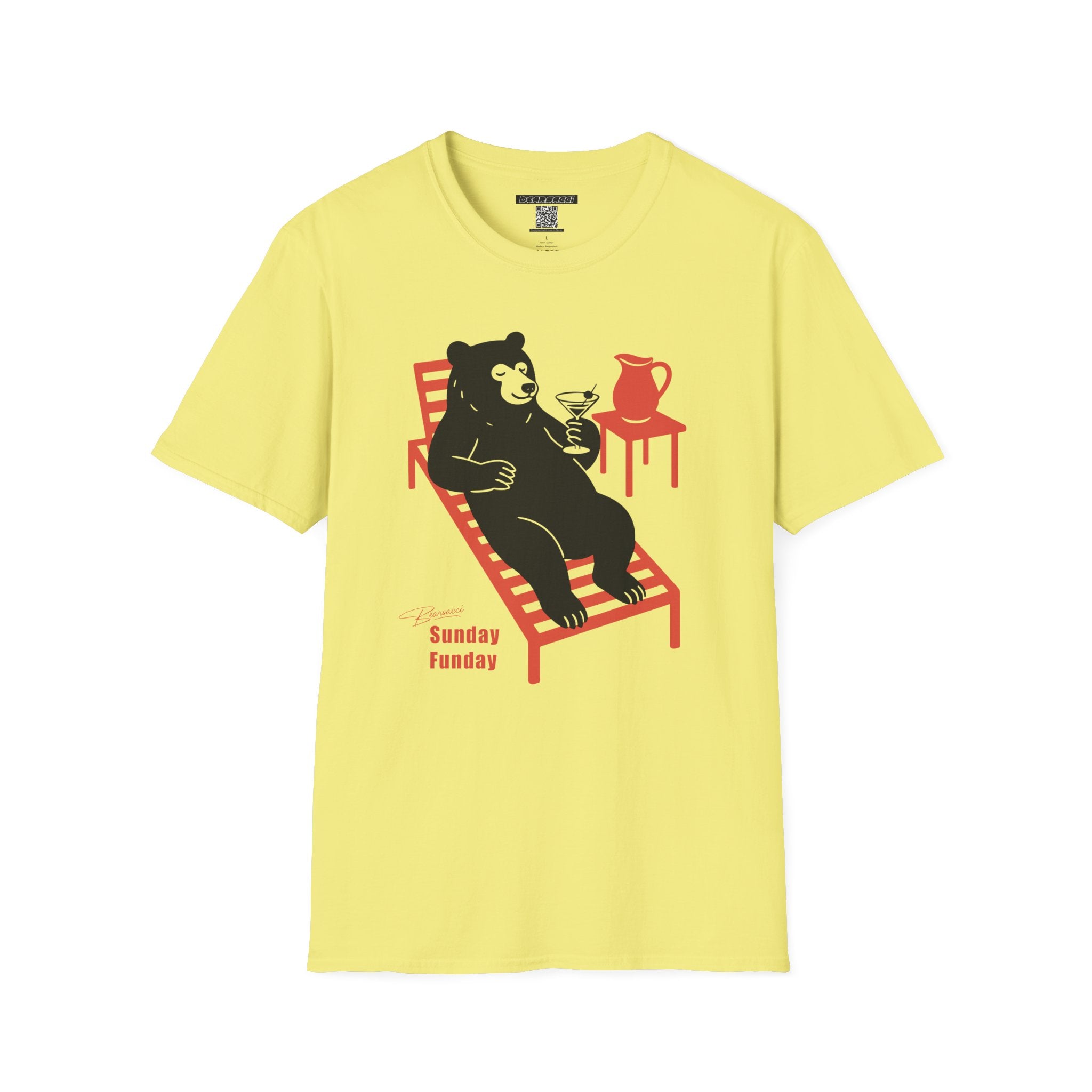 Bearsacci® X Wanderlust®: Sunday Funday Lazy Bear│ Softsyle T-shirt