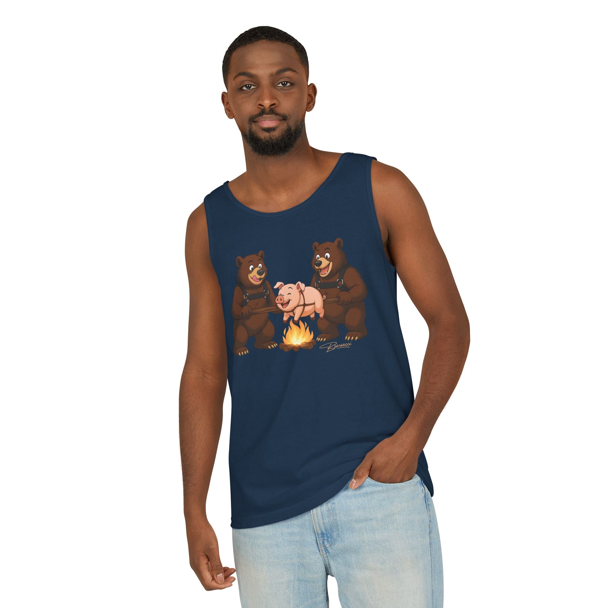 Bearmart®: Spit Roast Pig │Garment-Dyed Tank Top