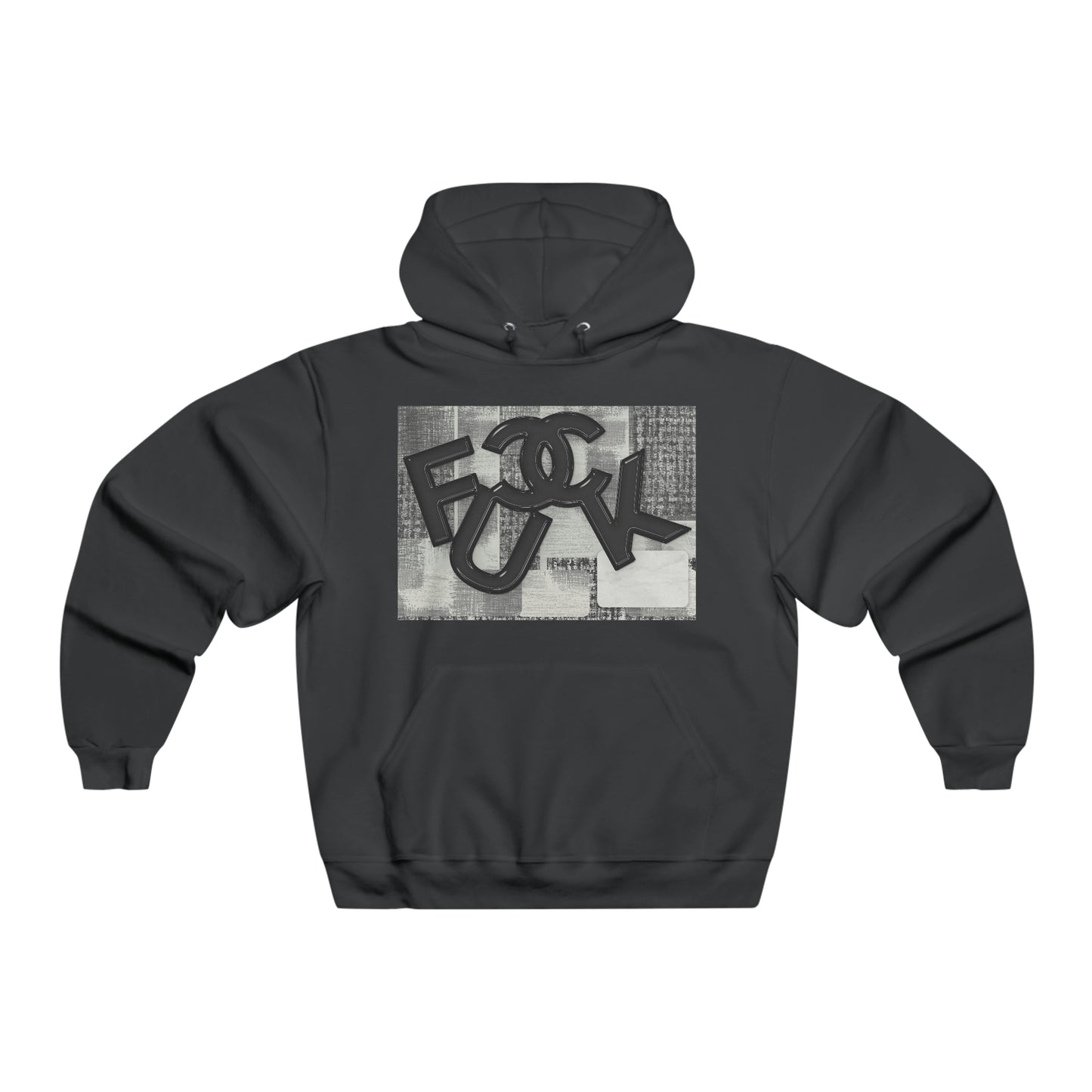 Fake Designer™: Tweed Patchwork Fuck│ NUBLEND® Hooded Sweatshirt Hoodie