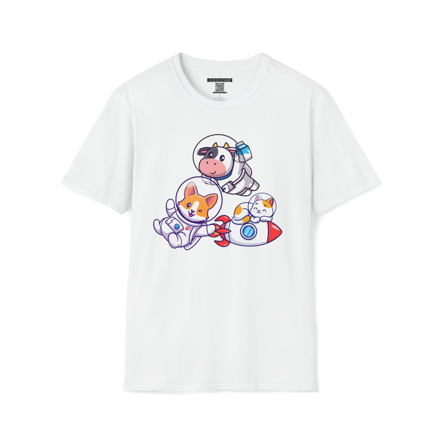 HyperPop™: Cow, Dog & Cat In Space │ Softsyle T-shirt