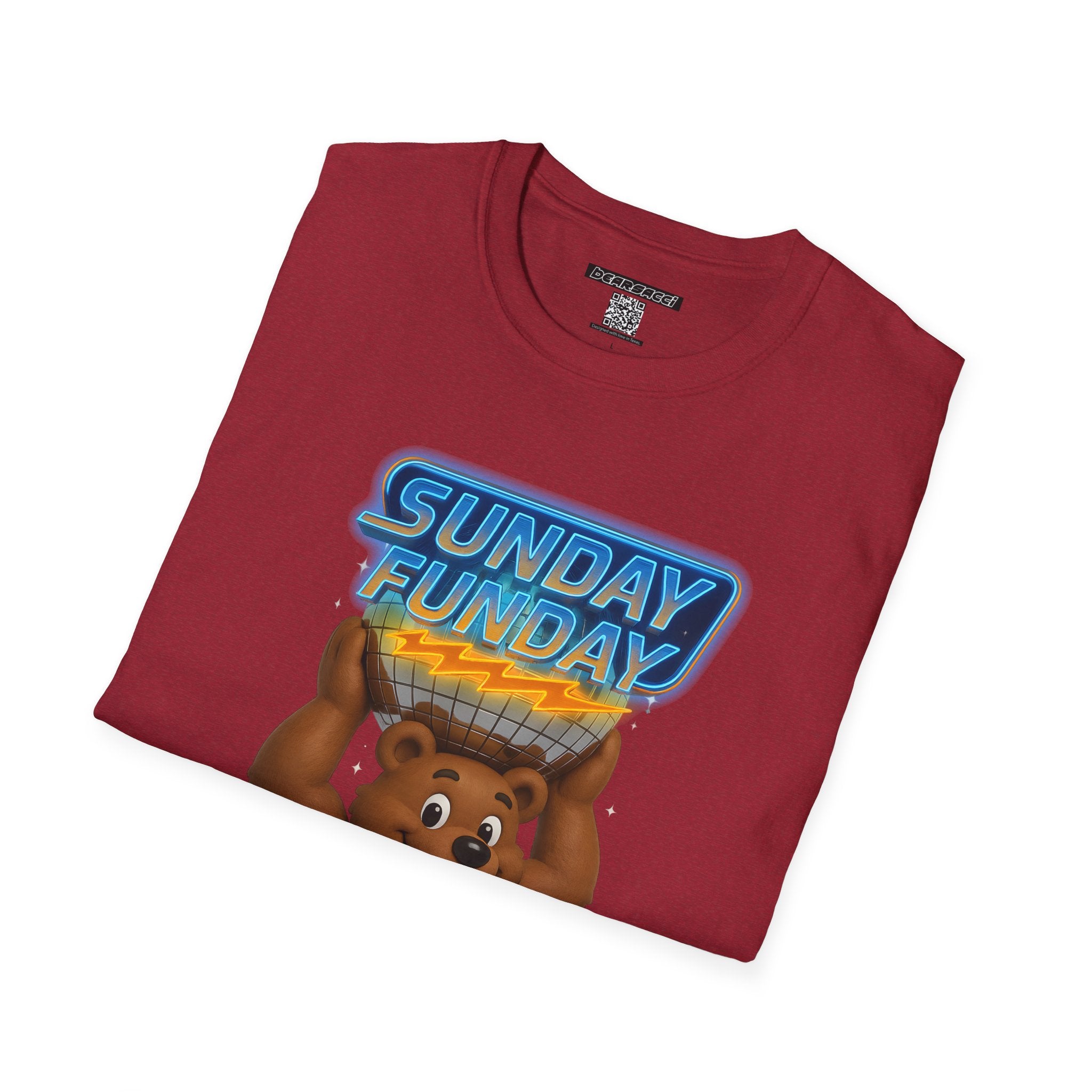 Bearsacci™: Sunday Funday Atlas Disco Bear Remix│ Softsyle T-shirt