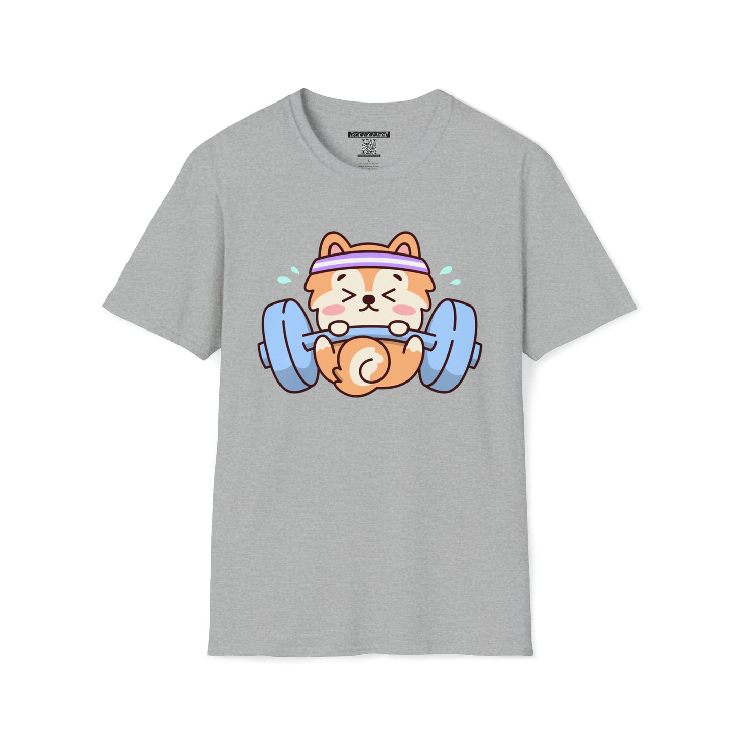 HyperPop™: Corgi Lifting Weights "Trying their best" │ Softsyle T-shirt