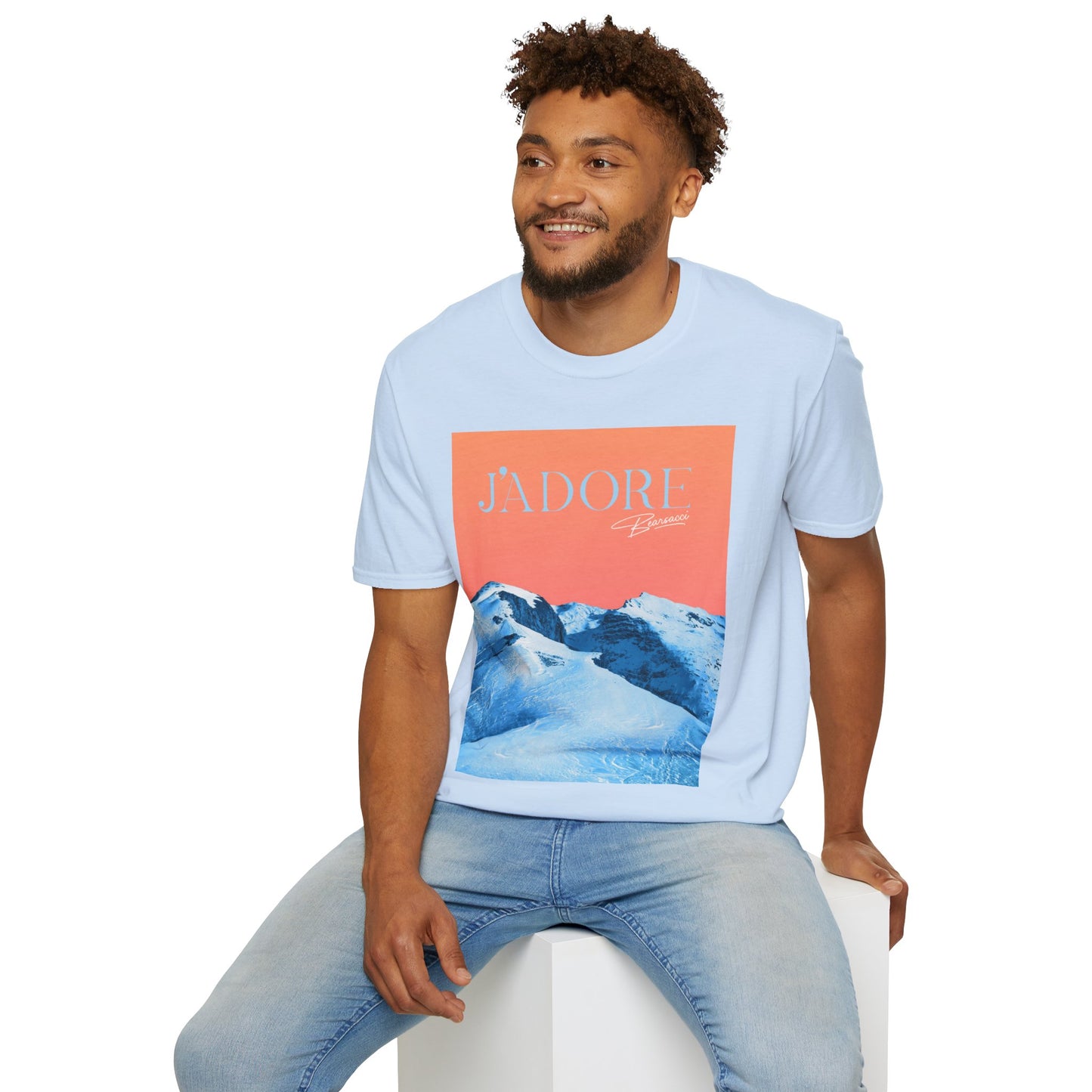 Fake Designer™: J'adore Bearsacci Solitude Is Dangerously Addictive (Vibrant Snowy Mountains At Sunset)│ Softsyle T-shirt