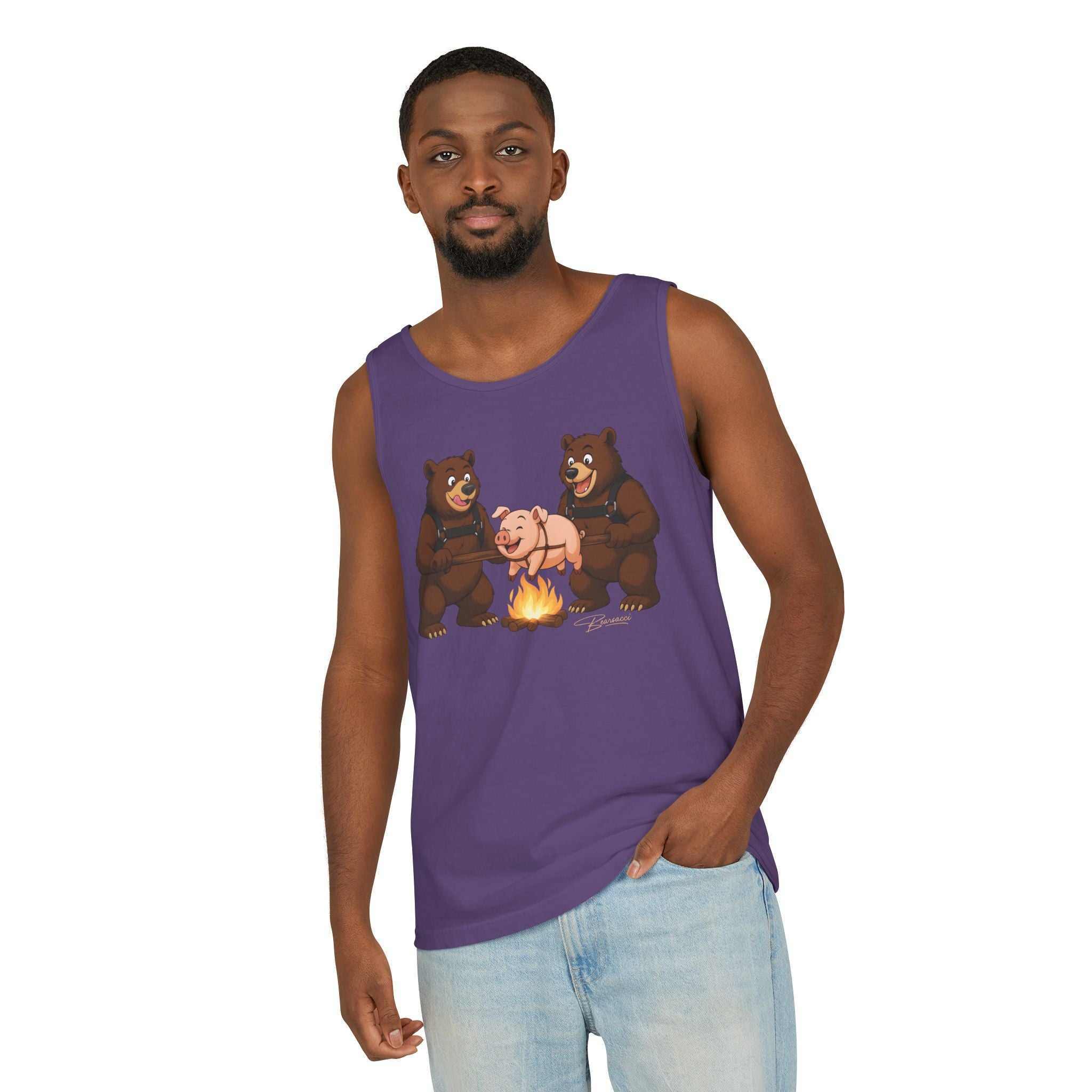 Bearmart®: Spit Roast Pig │Garment-Dyed Tank Top