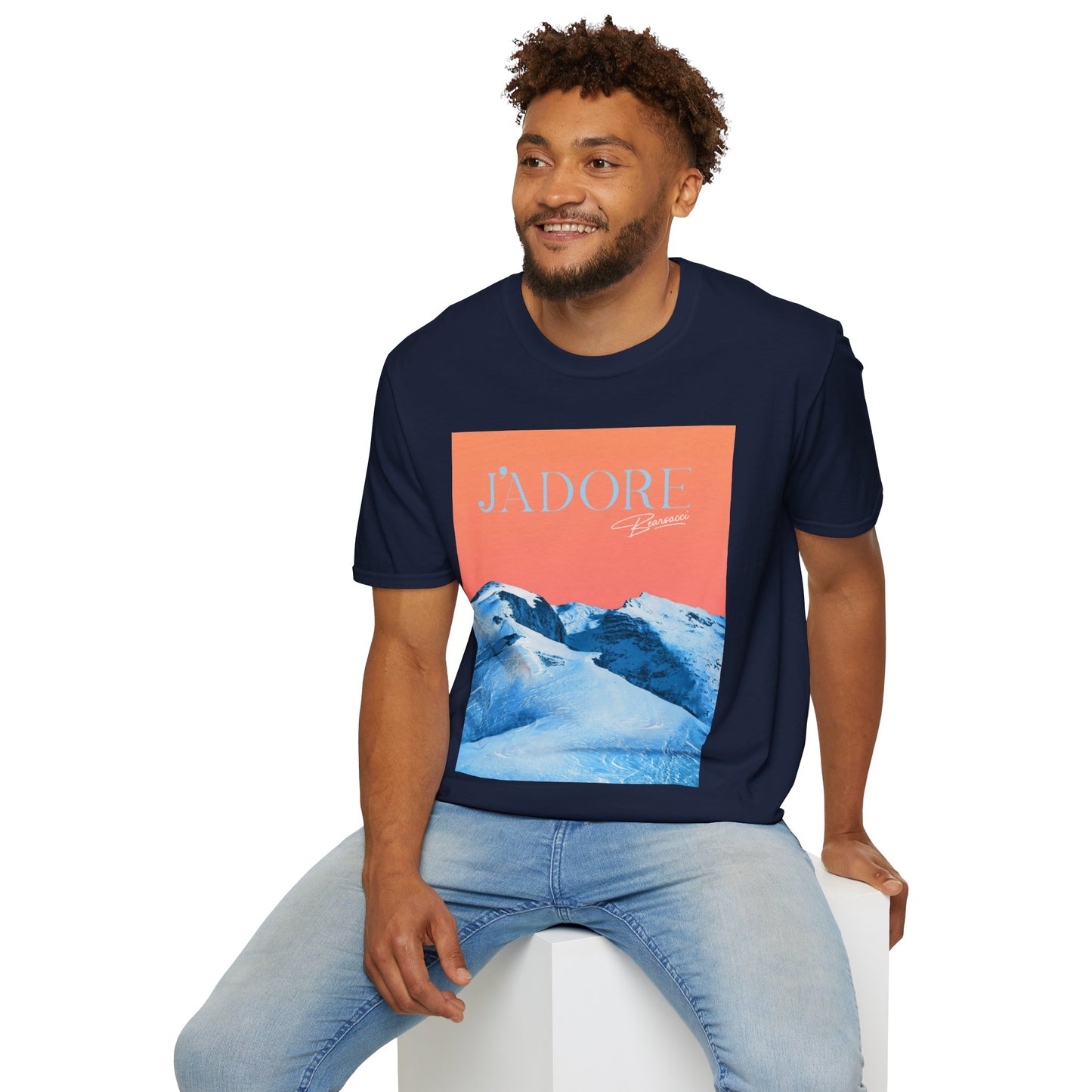 Fake Designer™: J'adore Bearsacci Solitude Is Dangerously Addictive (Vibrant Snowy Mountains At Sunset)│ Softsyle T-shirt