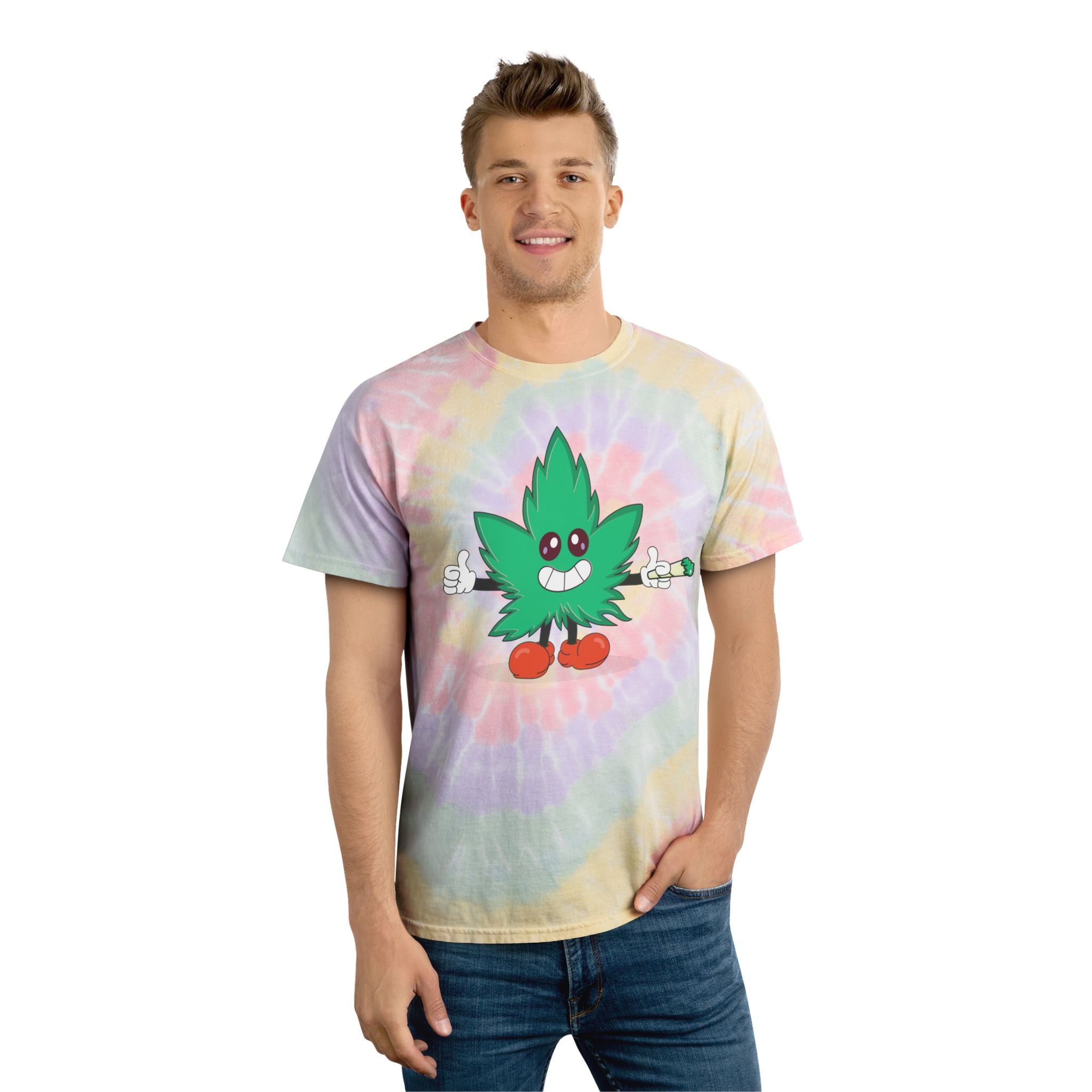Stoney420®: Leaf Me Alone, I’m Vibing │ Tie-Dye Tee, Spiral