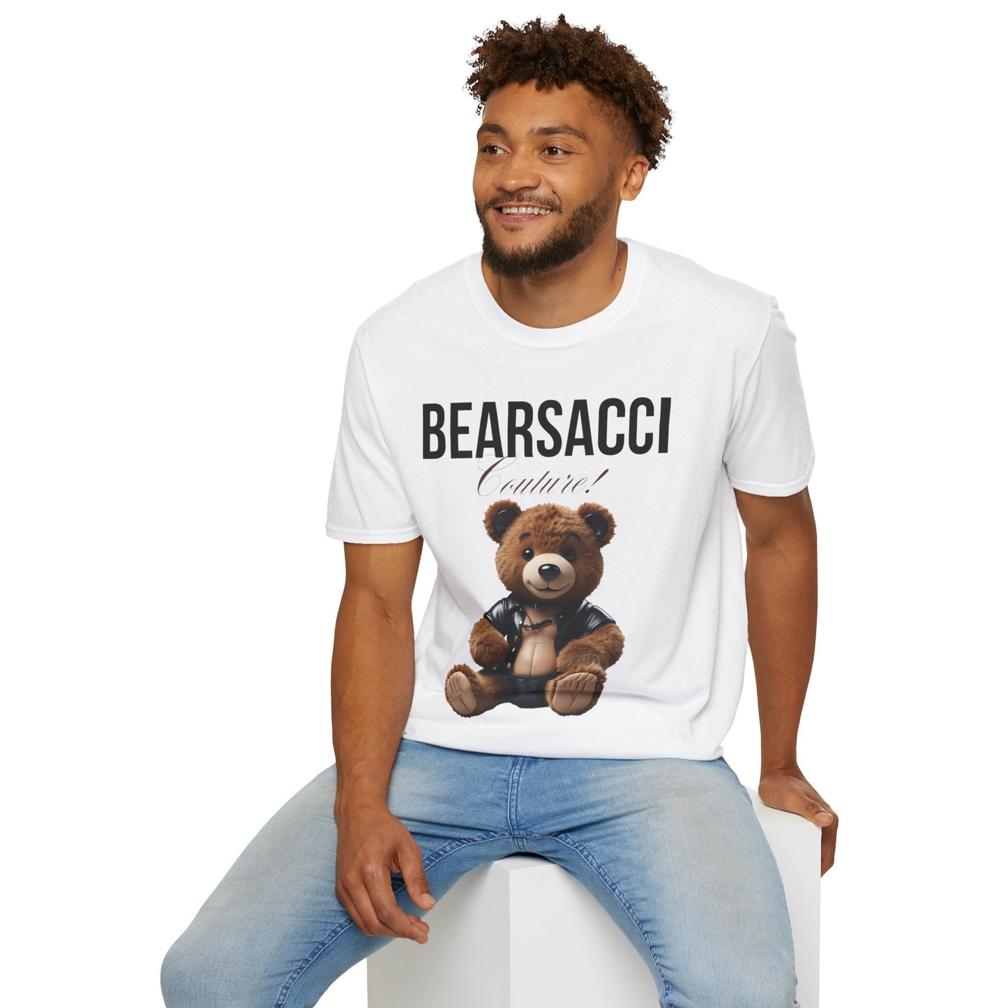 Fake Designer™: Leather Teddy Bear│ Softsyle T-shirt