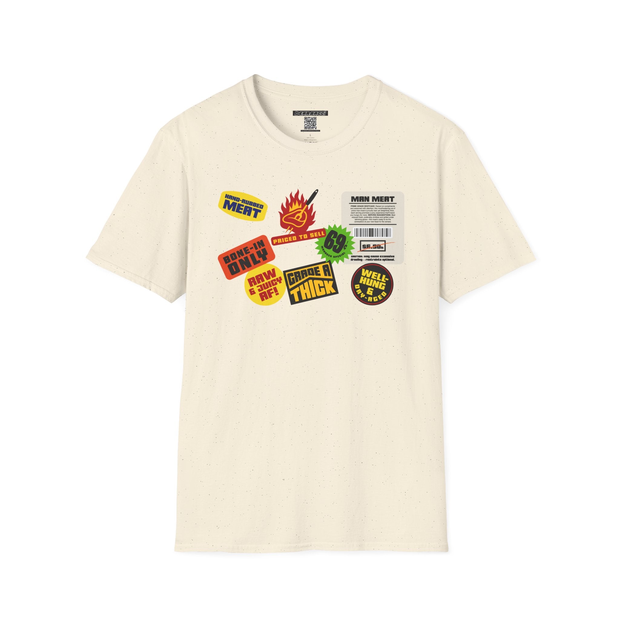 Bearmart®: Butcher Isle Meat Stickers (1990s Colorway) │Softsyle T-shirt