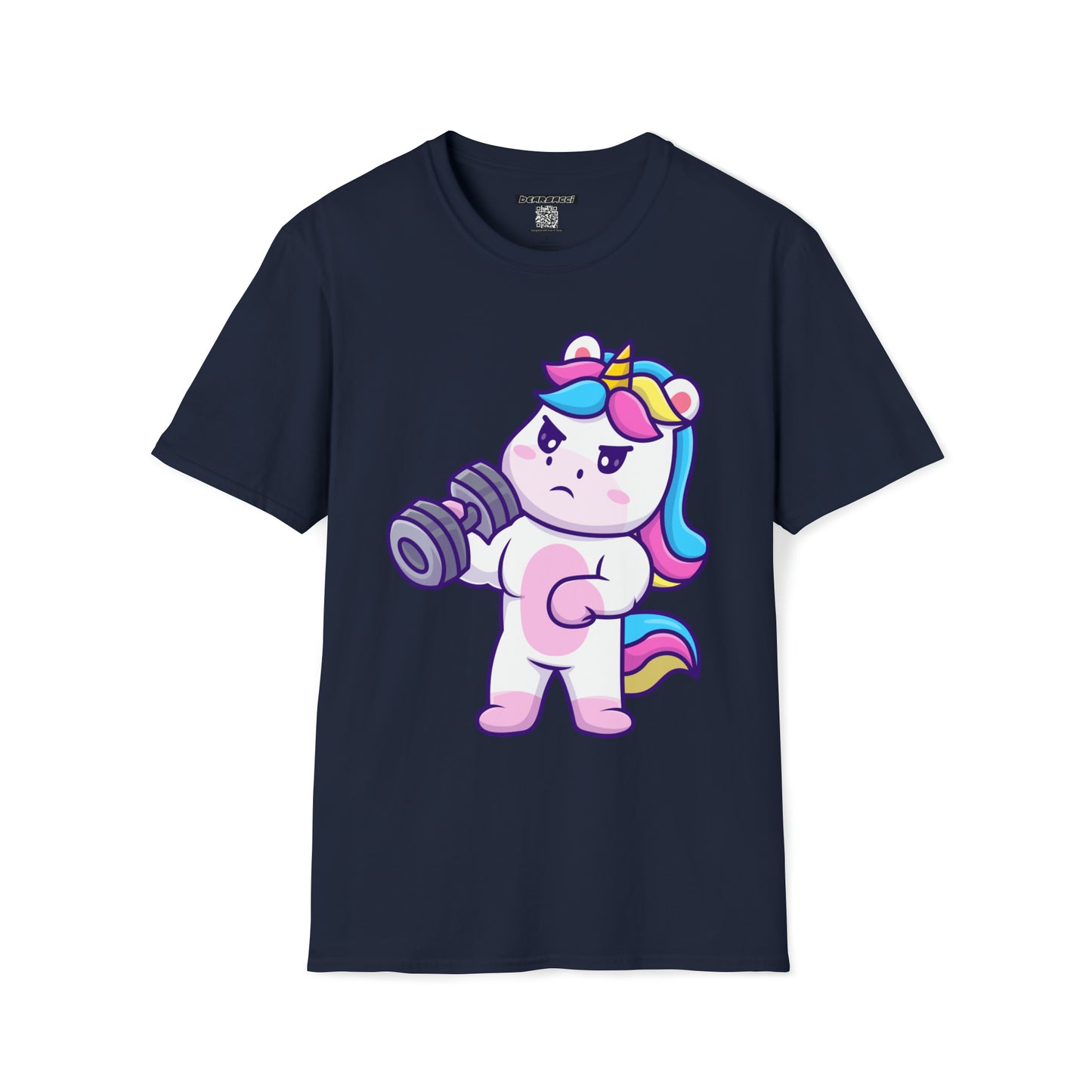 HyperPop™: Unicorn Lifting Dumbell (Getting Good At Hugging) │ Softsyle T-shirt