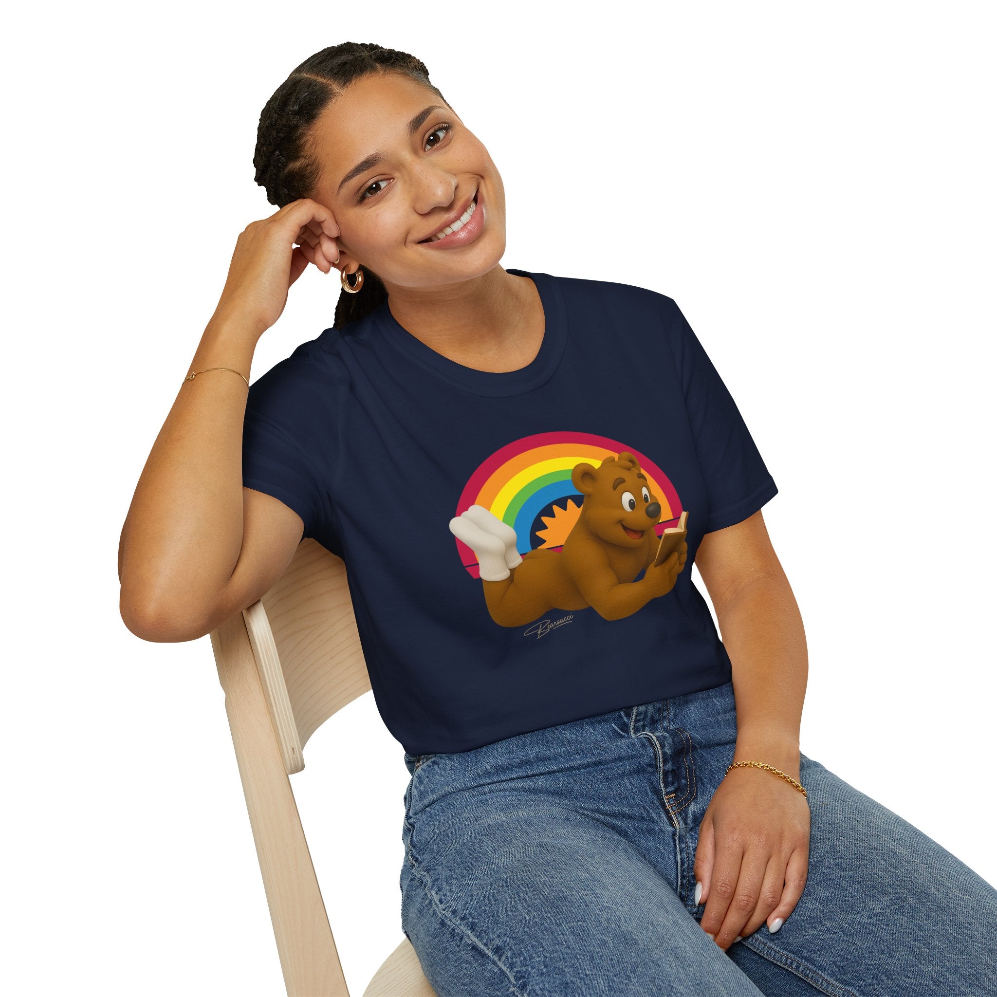 Bearsacci™: Page-Turner, Head-Turner Bare Bear│ Softsyle T-shirt