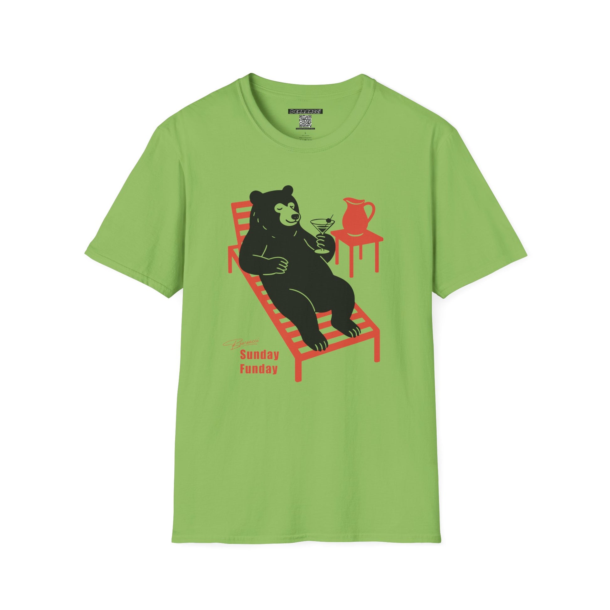 Bearsacci® X Wanderlust®: Sunday Funday Lazy Bear│ Softsyle T-shirt