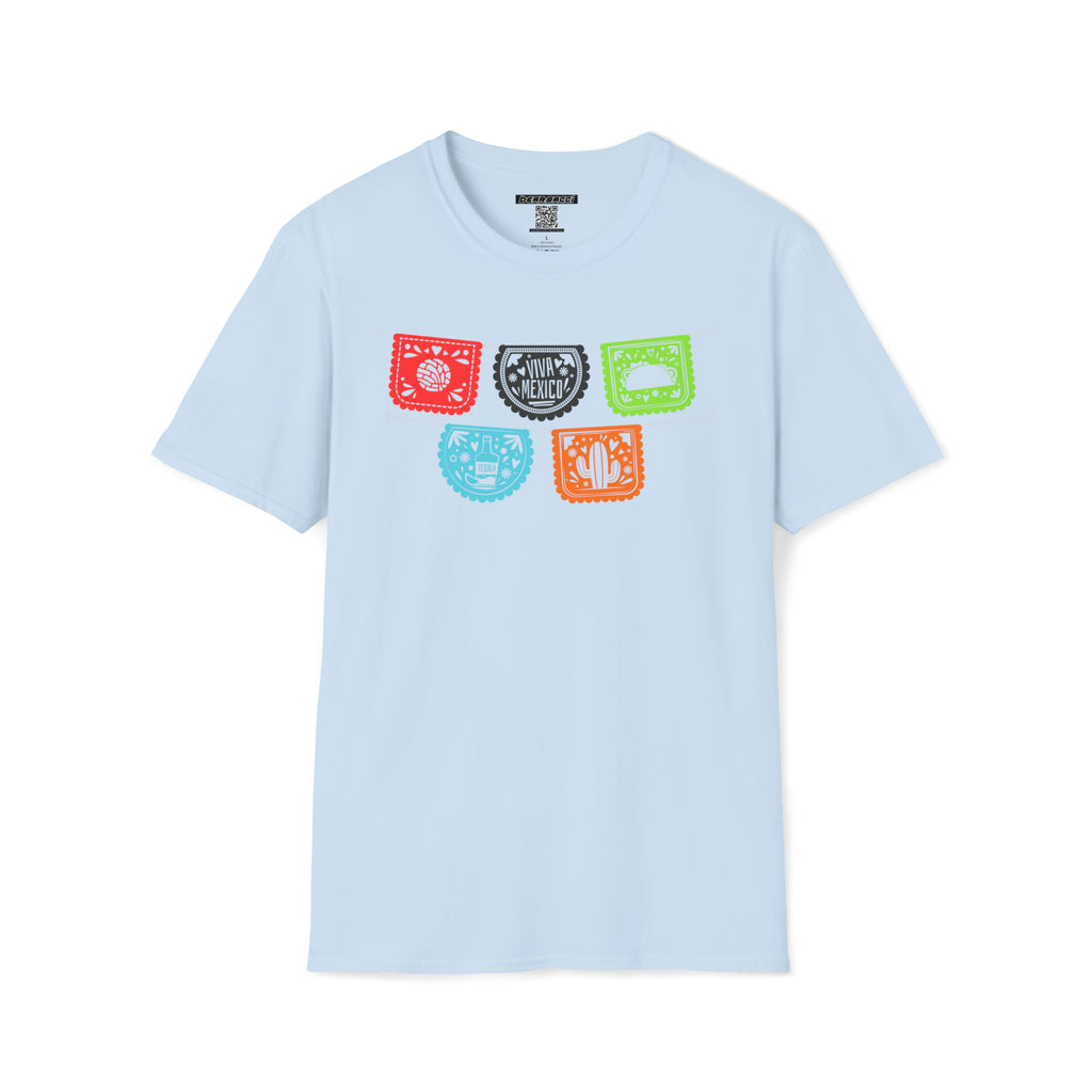 Pero-Like™: Viva Mexico Papel Picado │ Softsyle T-shirt