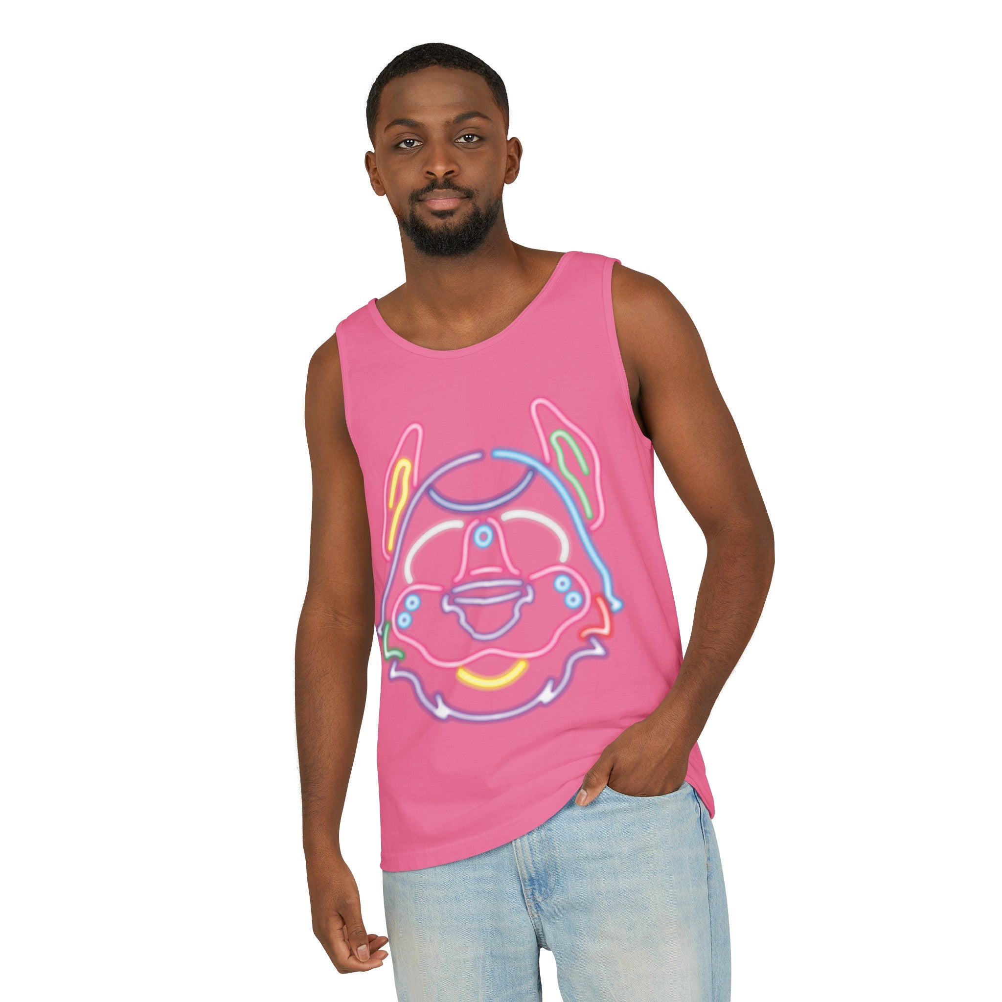 YIFF®: Neon Good Buy (Pup Mask) │ Garment-Dyed Tank Top
