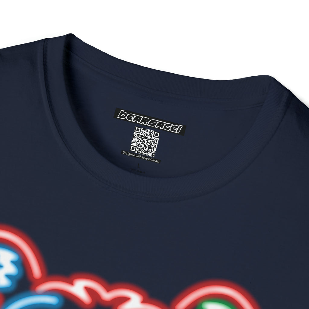 HyperPop™ X SlutPride™: Neon Bear Face Icon│ Softsyle T-shirt