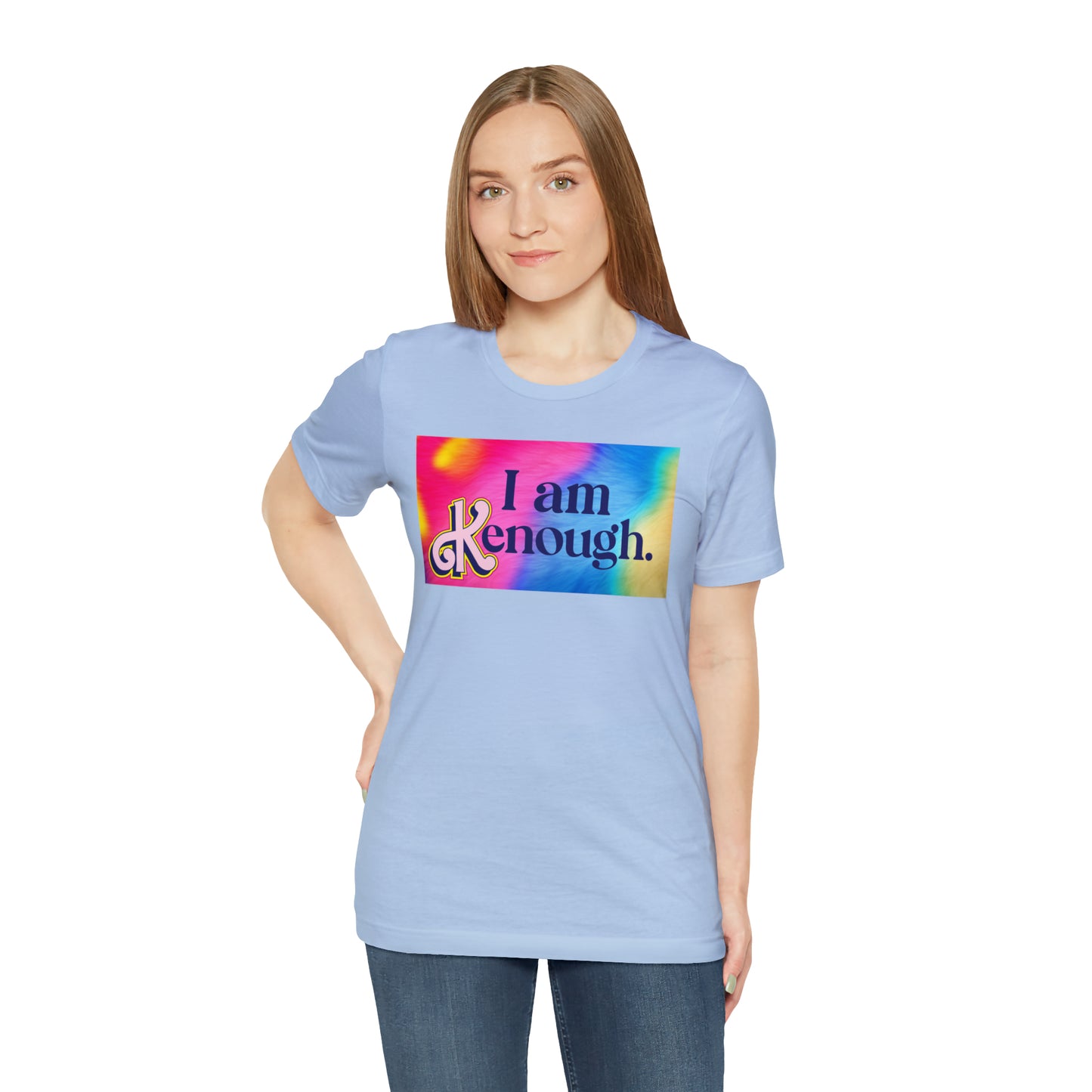 Bearbie: "I am Kenough" With Rainbow Background │ Premium Jersey T-shirt