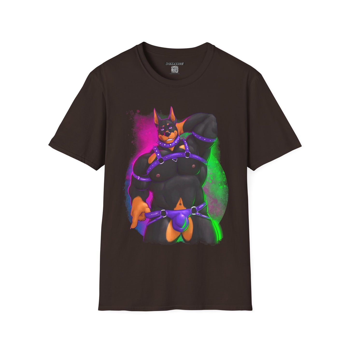 YIFF™: Neon Pup Doberman │ Softsyle T-shirt