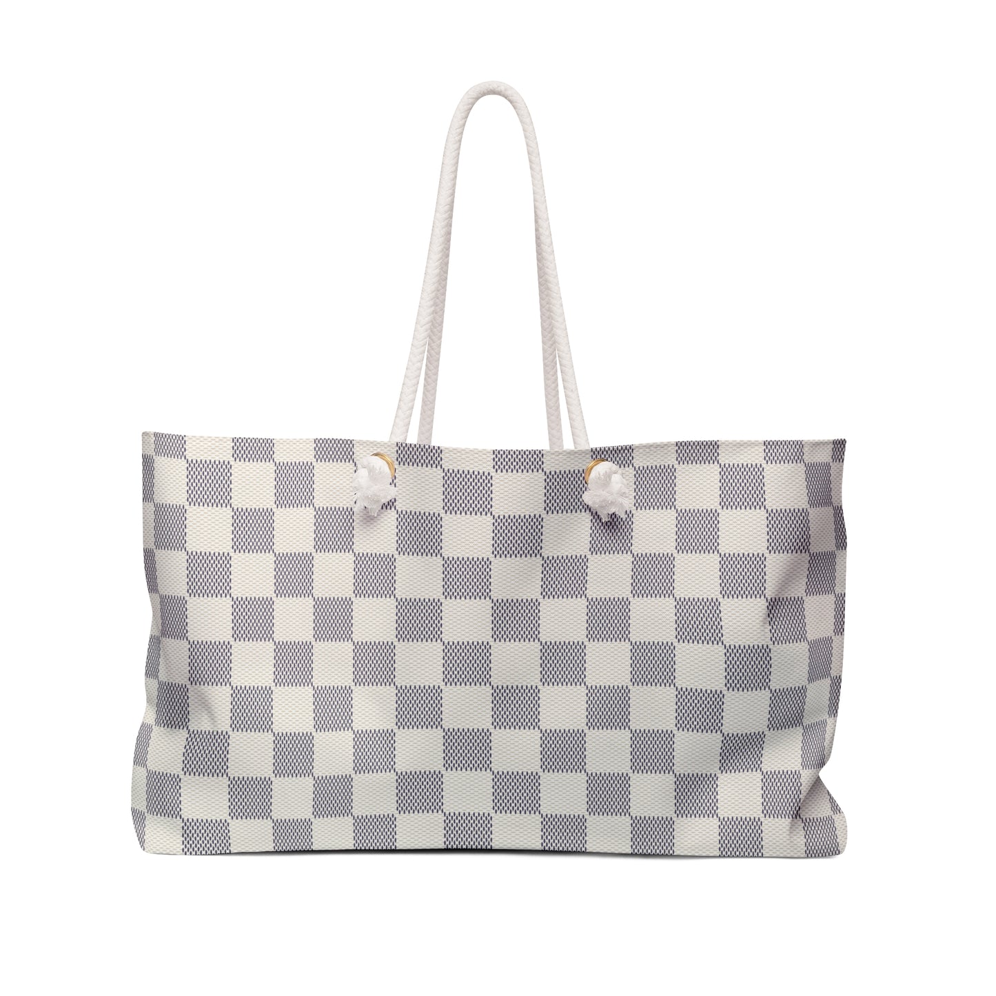 Azure Checkerboard │ Weekender Bag (Rope Handle)