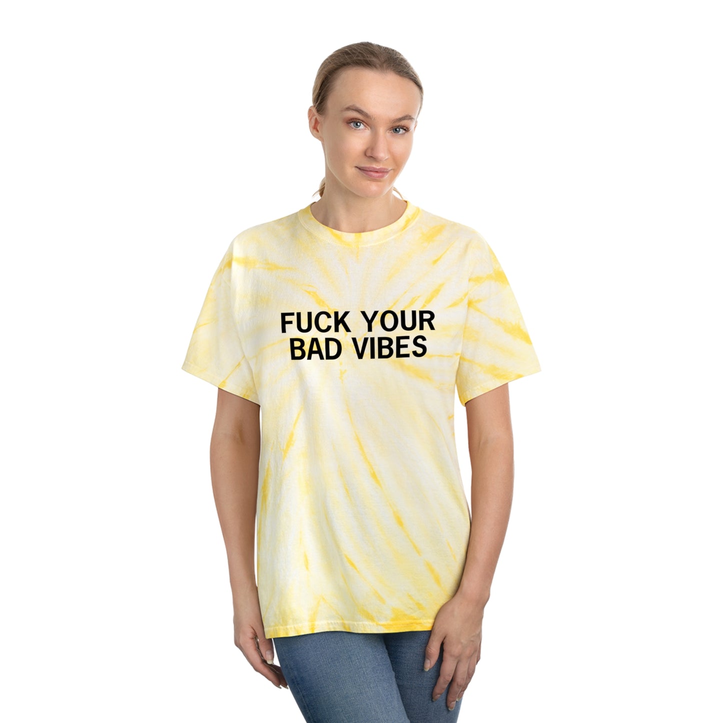 Stoney X Hollyweird: "Fuck Your Bad Vibes" │ Tie-Dye Tee, Spiral