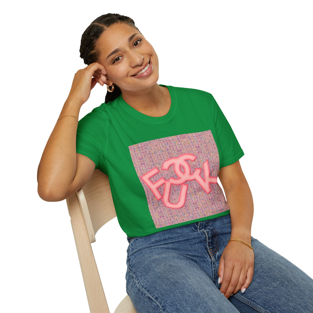 Fake Designer™: Pink Tweed Fuck│ Softsyle T-shirt