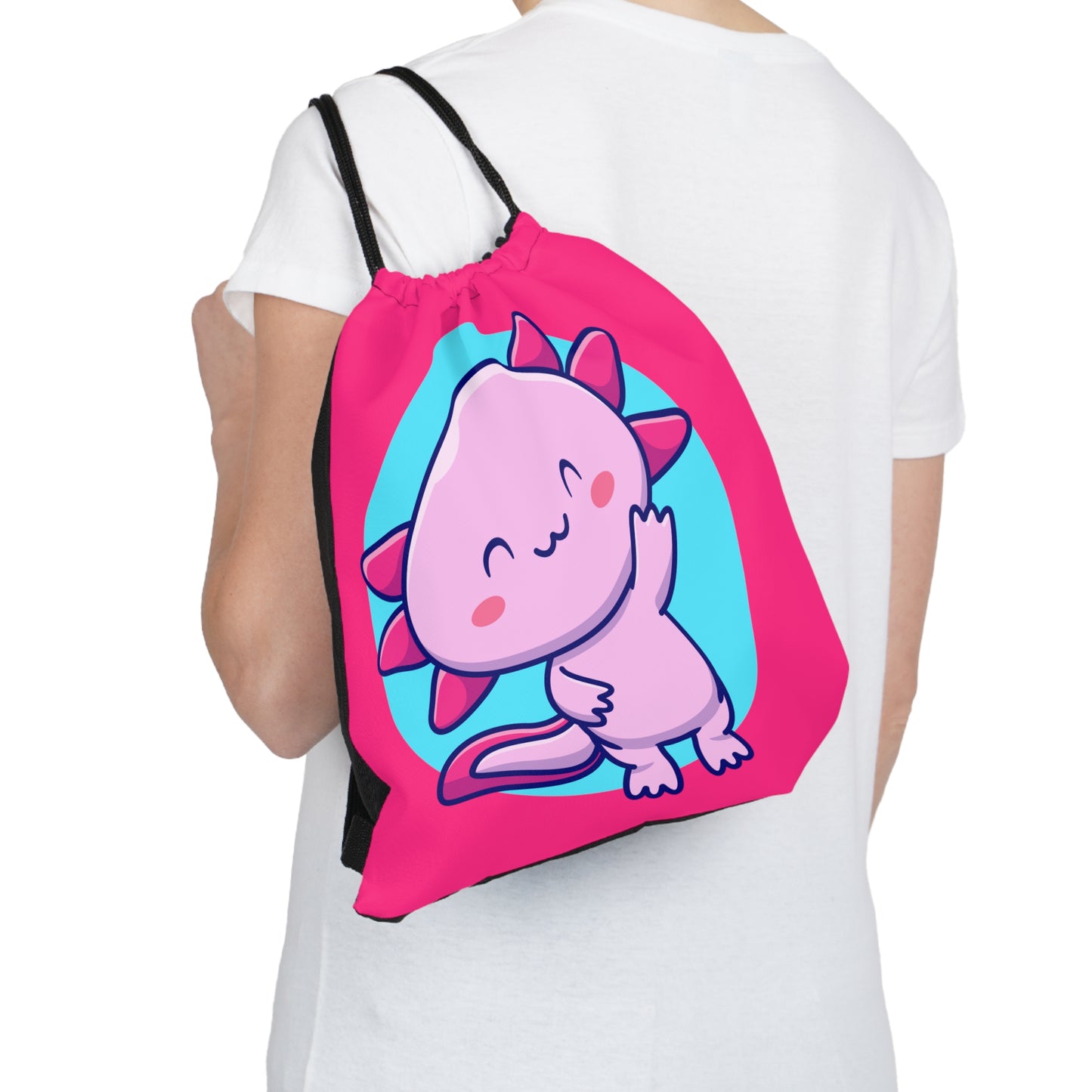 My Axolotl Friend│Outdoor Drawstring Bag