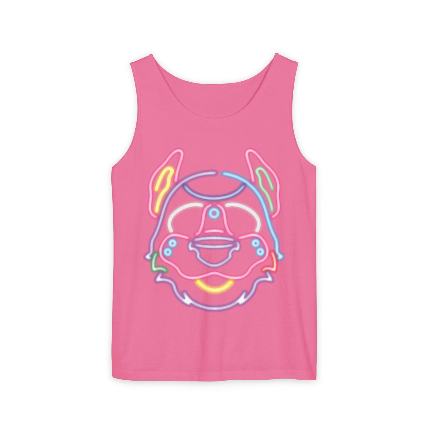 HyperPop™ X SlutPride™: Neon Pup Mask │ Garment-Dyed Tank Top