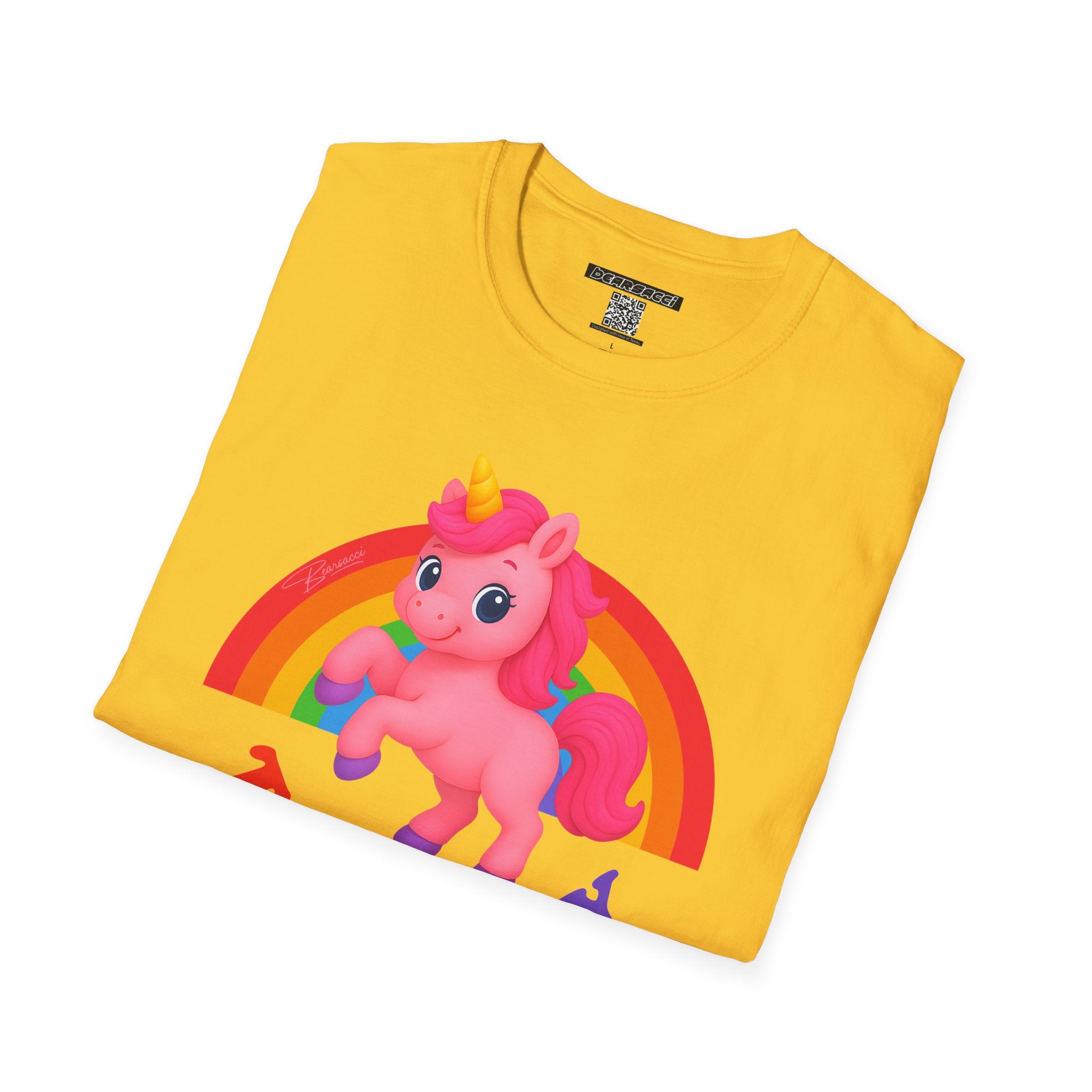 HyperPop™: Totally Straight Pink Unicorn │ Softsyle T-shirt