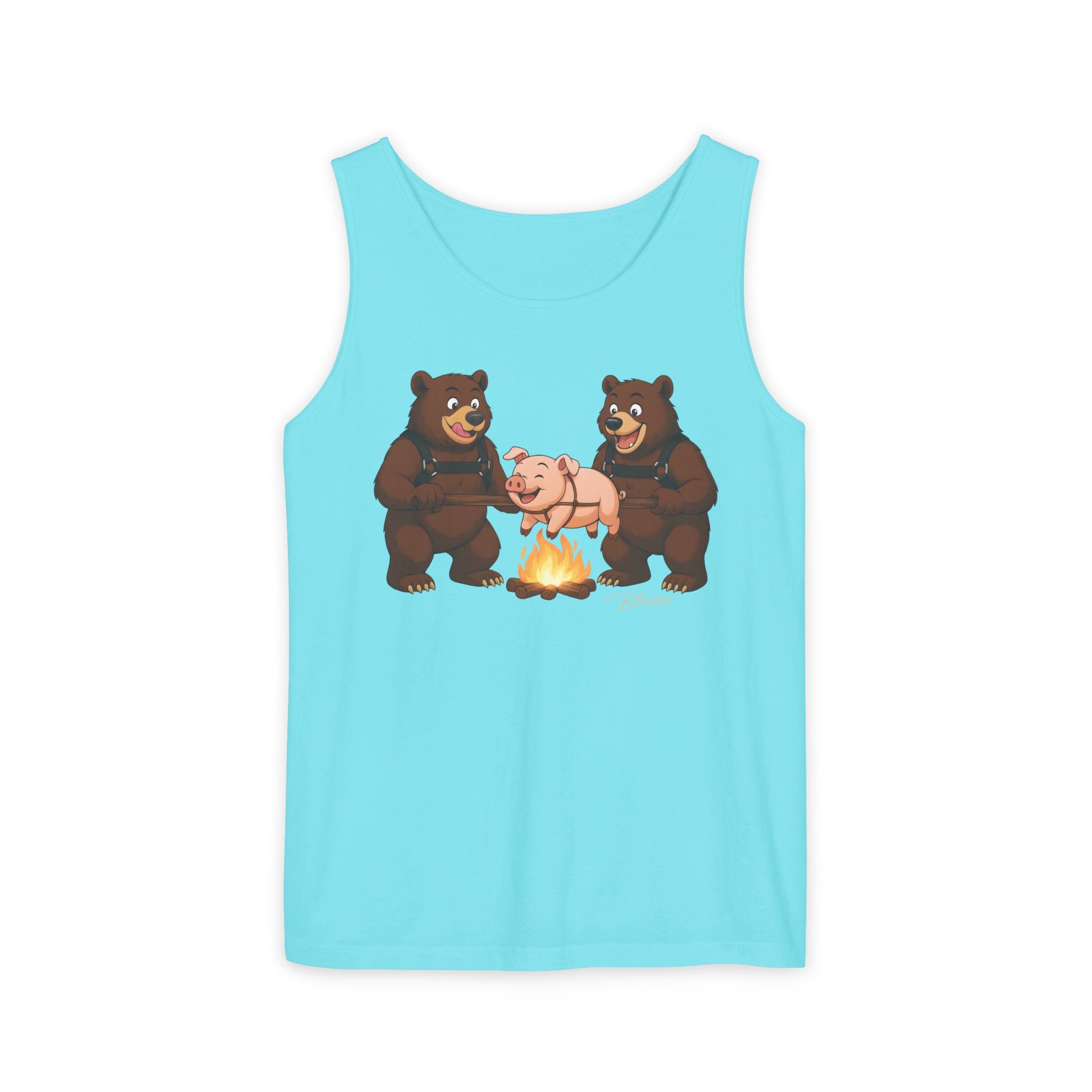 Bearmart®: Spit Roast Pig │Garment-Dyed Tank Top