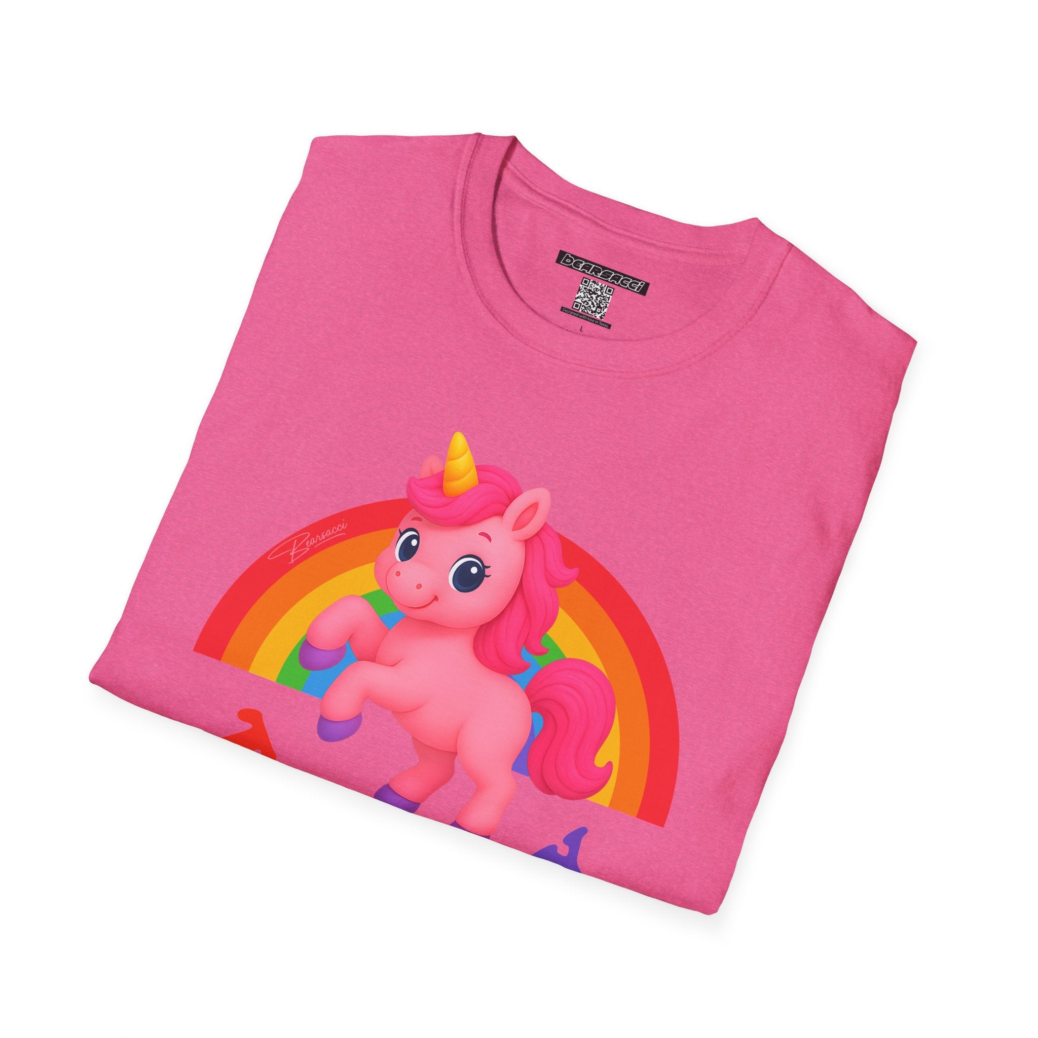 HyperPop™: Totally Straight Pink Unicorn │ Softsyle T-shirt