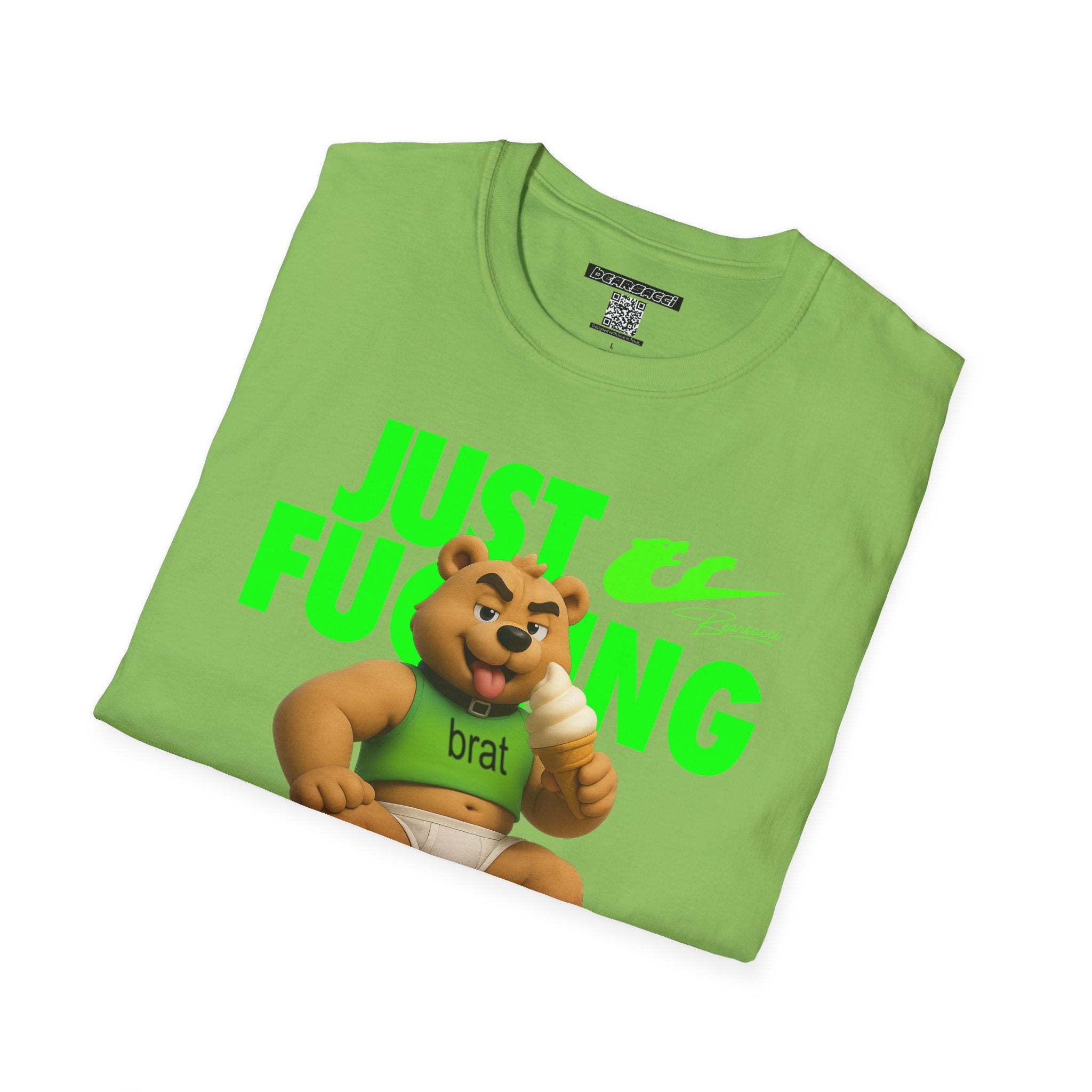 Bearsacci™ X Dominion: Just Fucking Do It Brat Teddy Bear│ Softsyle T-shirt