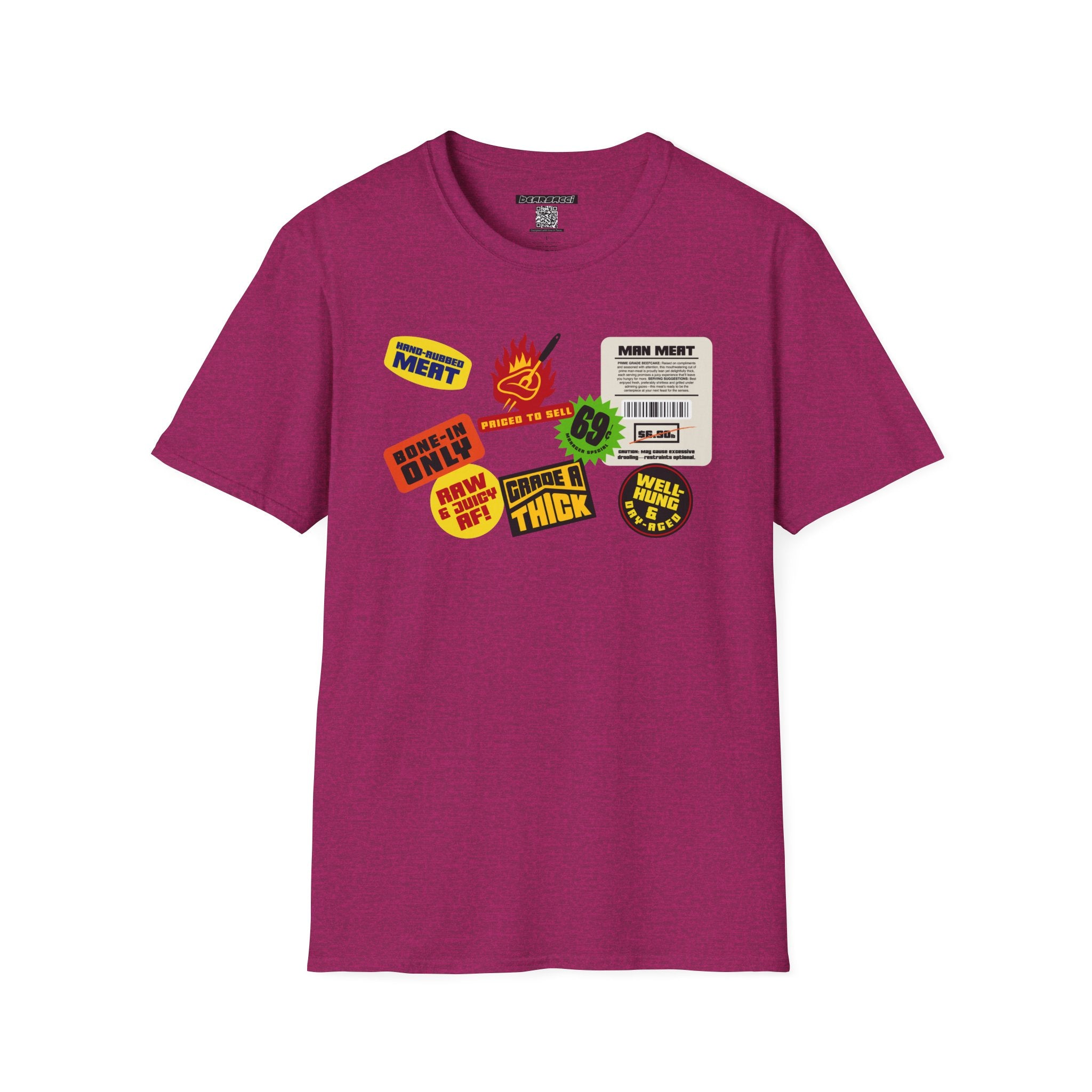 Bearmart®: Butcher Isle Meat Stickers (1990s Colorway) │Softsyle T-shirt