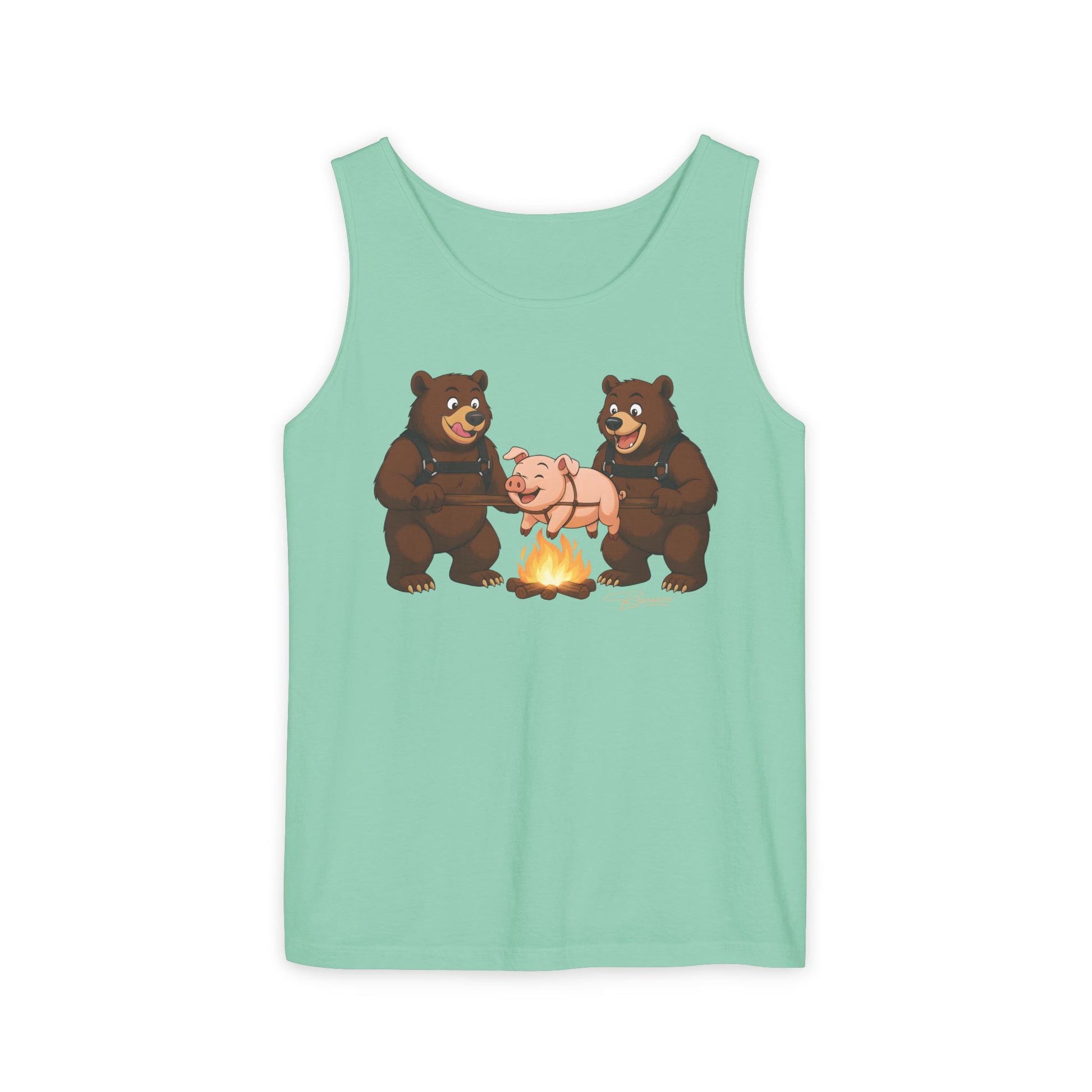 Bearmart®: Spit Roast Pig │Garment-Dyed Tank Top