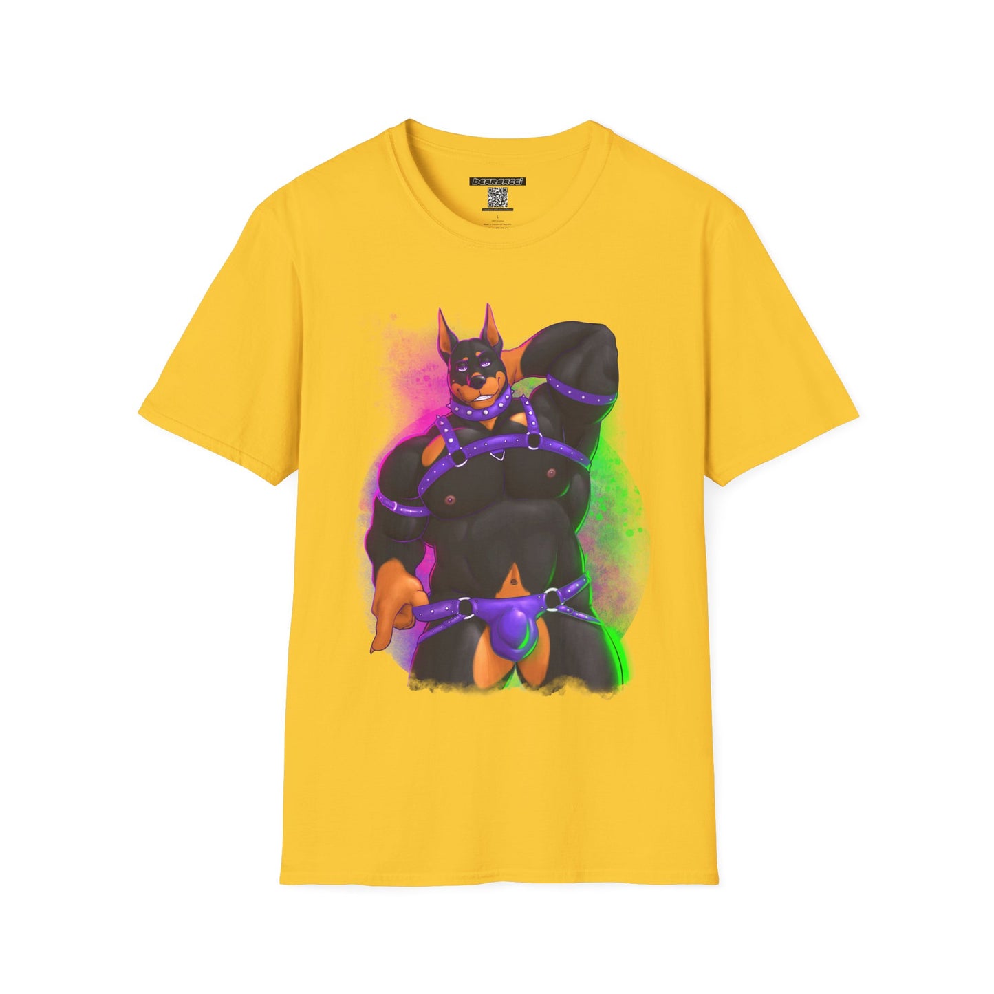 YIFF™: Neon Pup Doberman │ Softsyle T-shirt