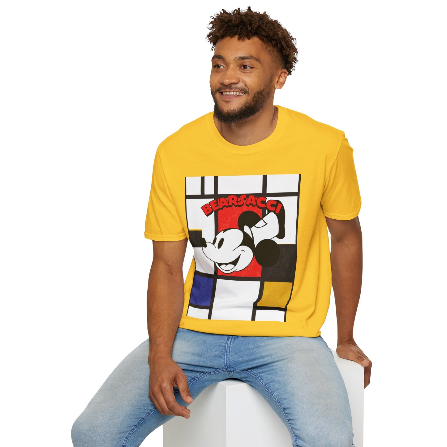 HyperPop™: Mondrian Steamboat Willie│ Softsyle T-shirt