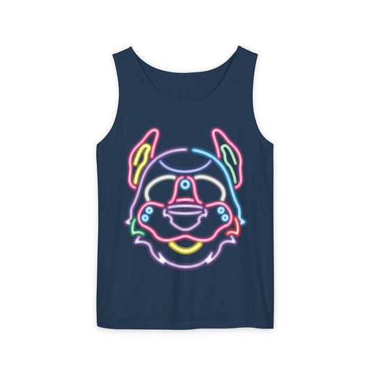 HyperPop™ X SlutPride™: Neon Pup Mask │ Garment-Dyed Tank Top