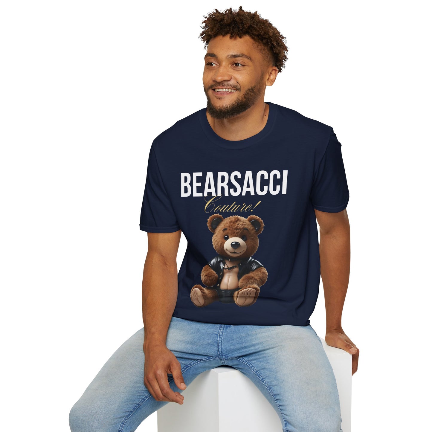 Fake Designer™: Leather Teddy Bear│ Softsyle T-shirt