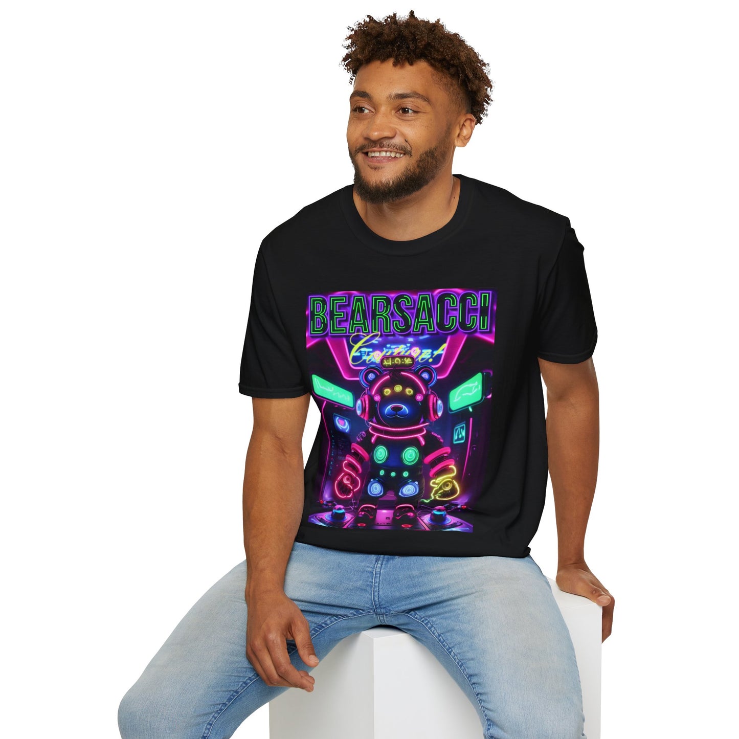 Fake Designer™: Neon Teddy Bear│ Softsyle T-shirt