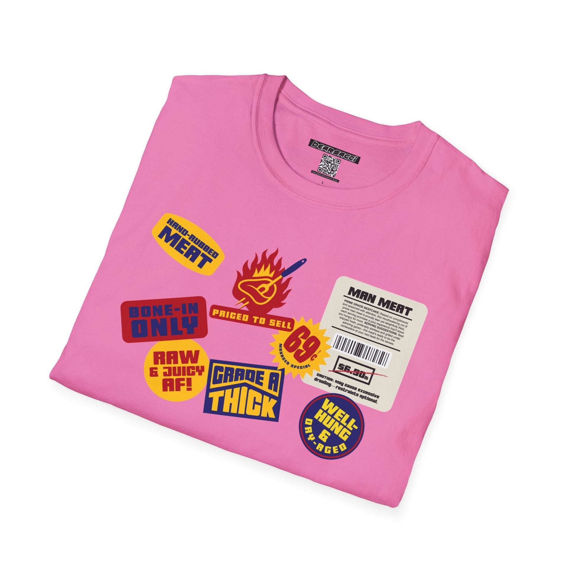 Bearmart®: Butcher Isle Meat Stickers (1950s Colorway) │Softsyle T-shirt