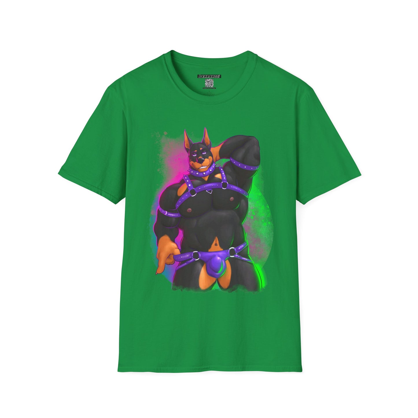 YIFF™: Neon Pup Doberman │ Softsyle T-shirt