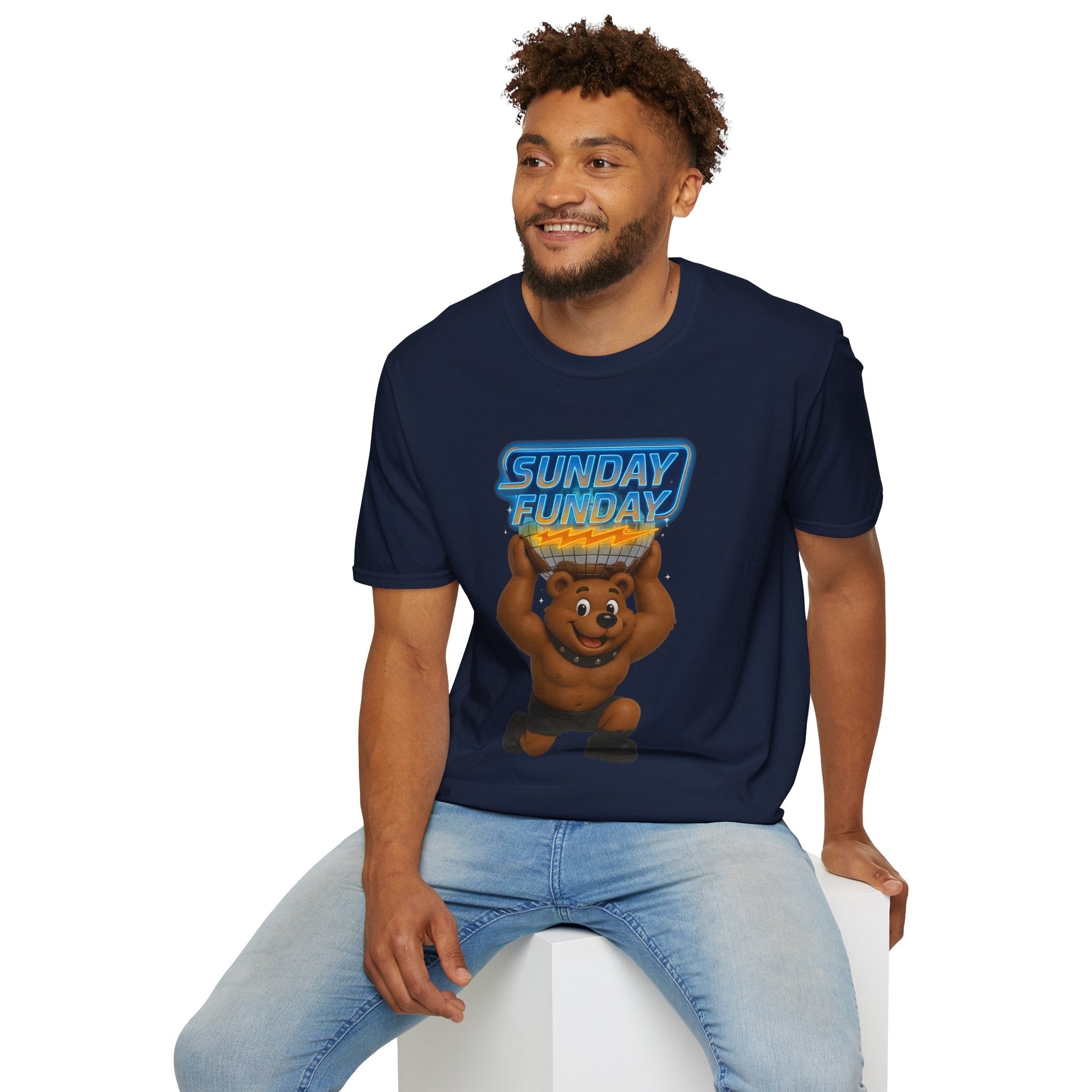 Bearsacci™: Sunday Funday Atlas Disco Bear Remix│ Softsyle T-shirt
