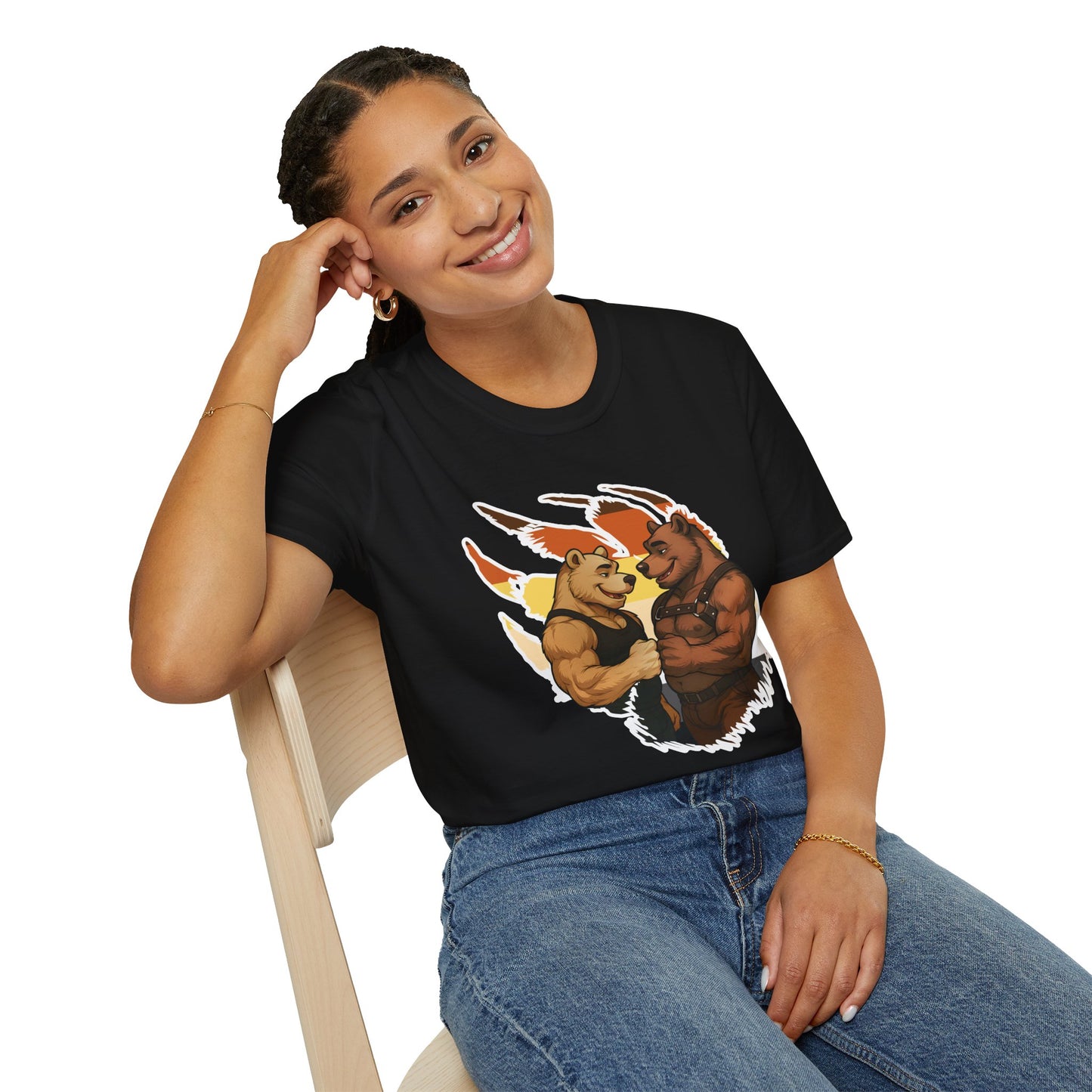Bearsacci™: Fist Bumping Bears │ Softsyle T-shirt