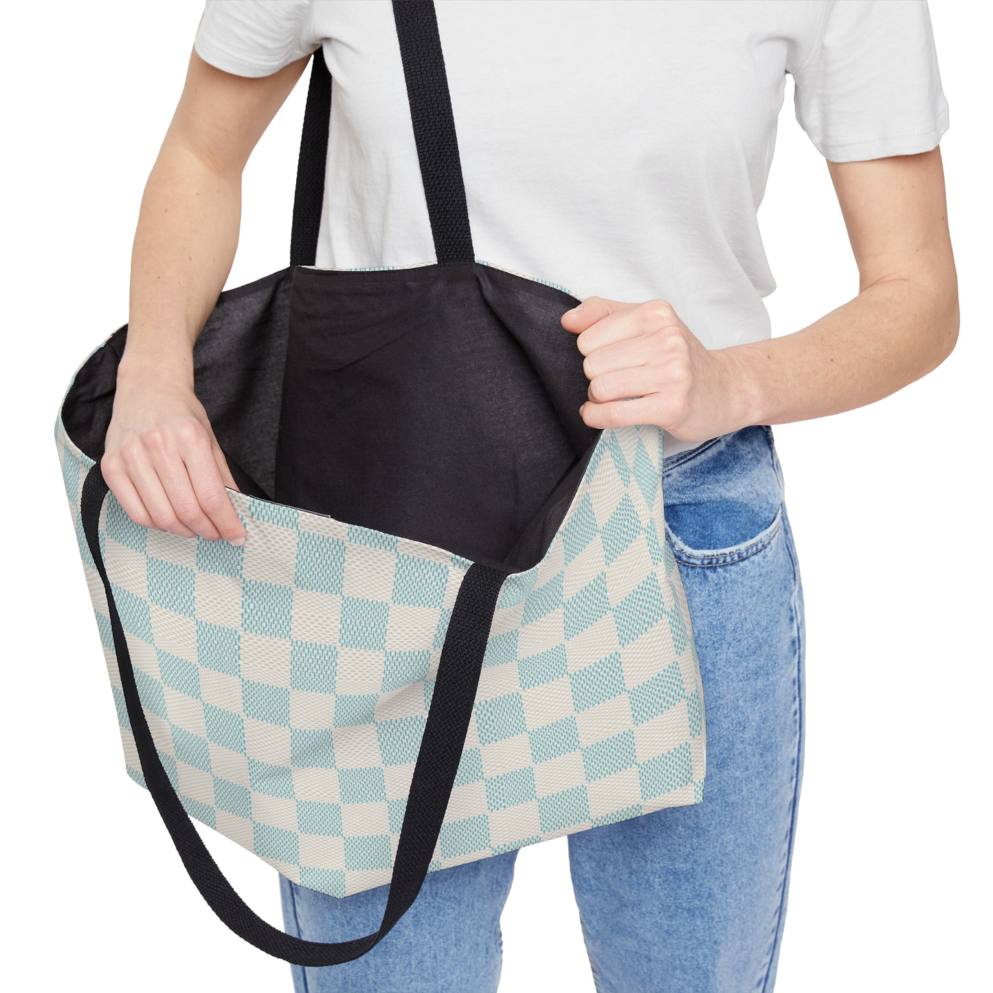 Blue Marsh Checkerboard │ Weekender Tote Bag