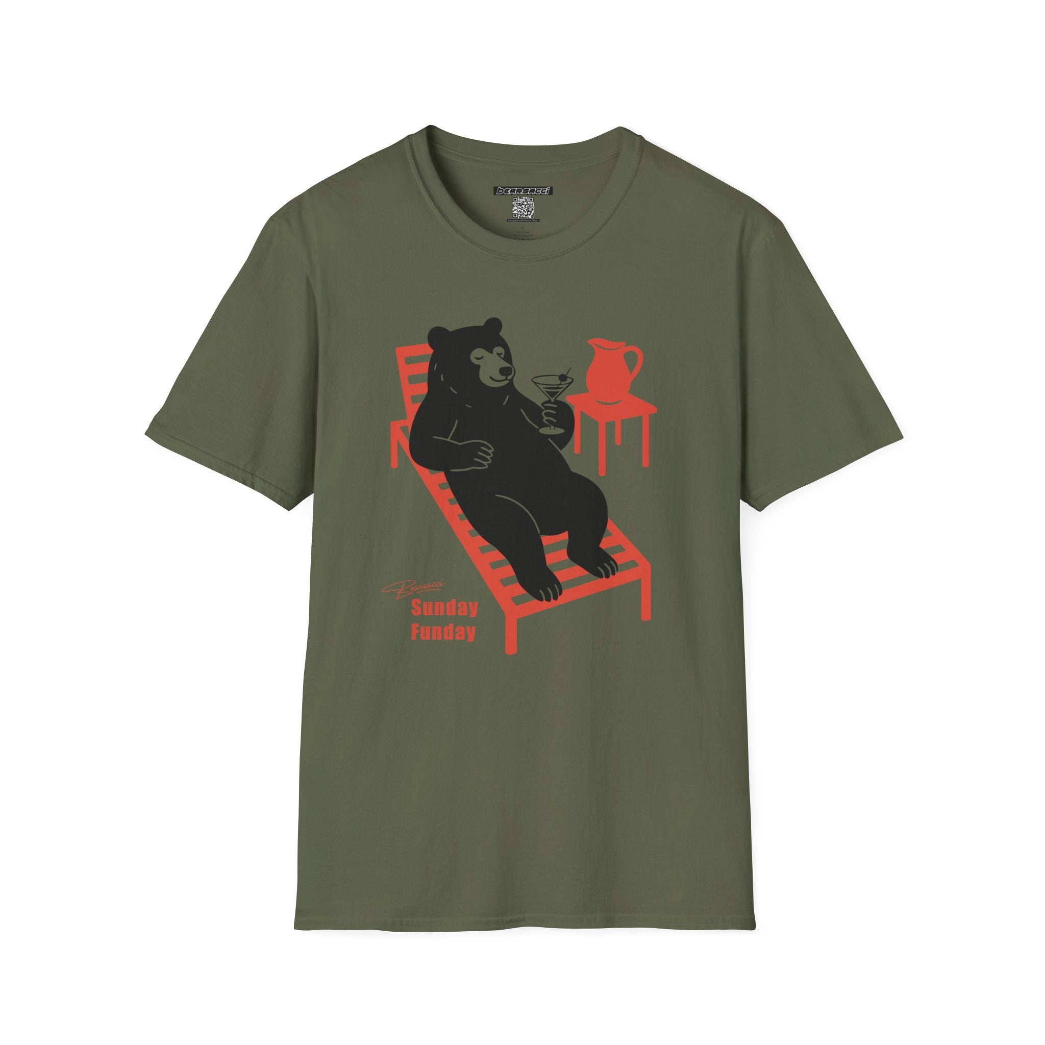 Bearsacci® X Wanderlust®: Sunday Funday Lazy Bear│ Softsyle T-shirt