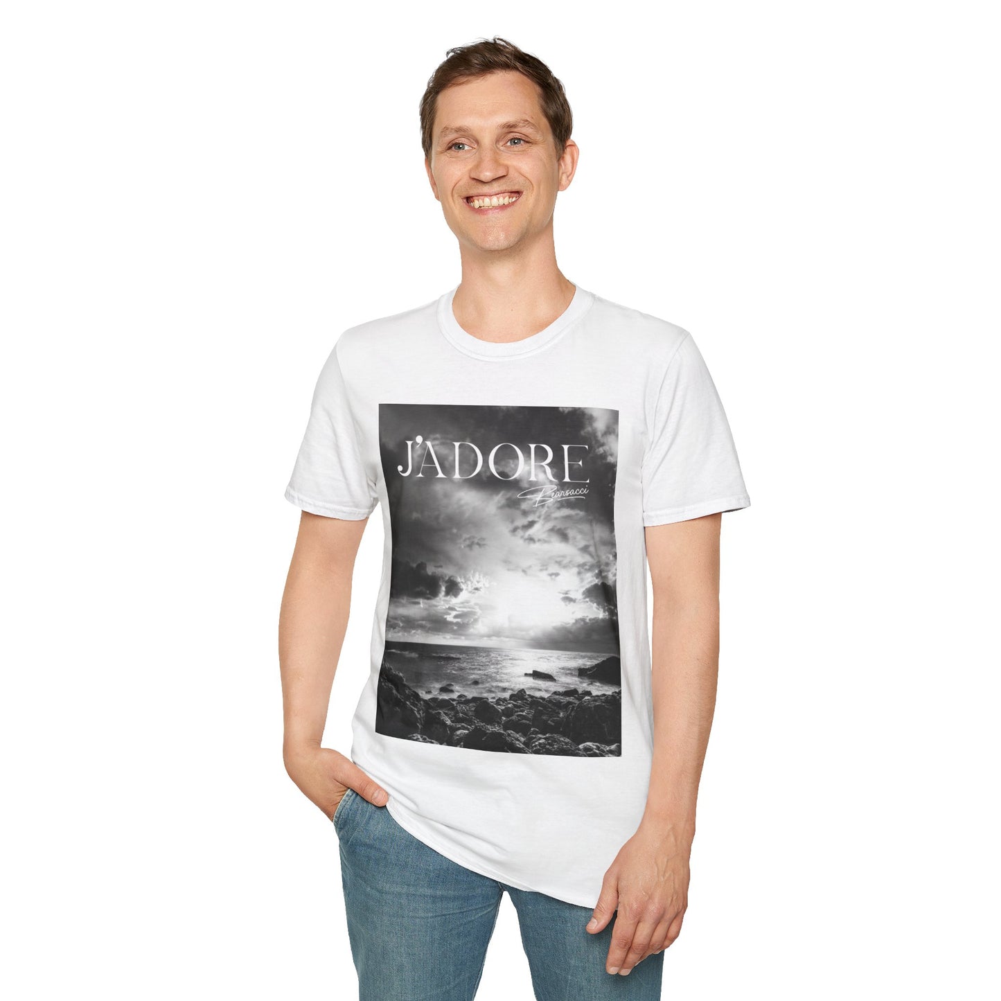 Fake Designer™: J'adore Bearsacci Solitude Is Dangerously Addictive (Black and White Beach)│ Softsyle T-shirt