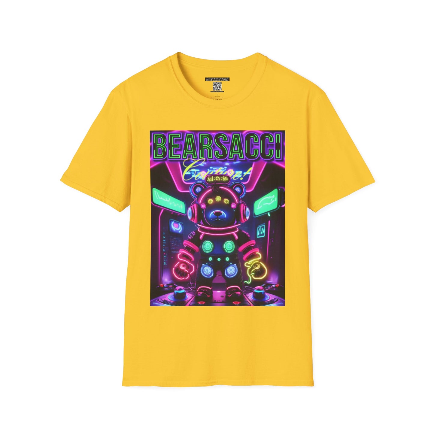 Fake Designer™: Neon Teddy Bear│ Softsyle T-shirt