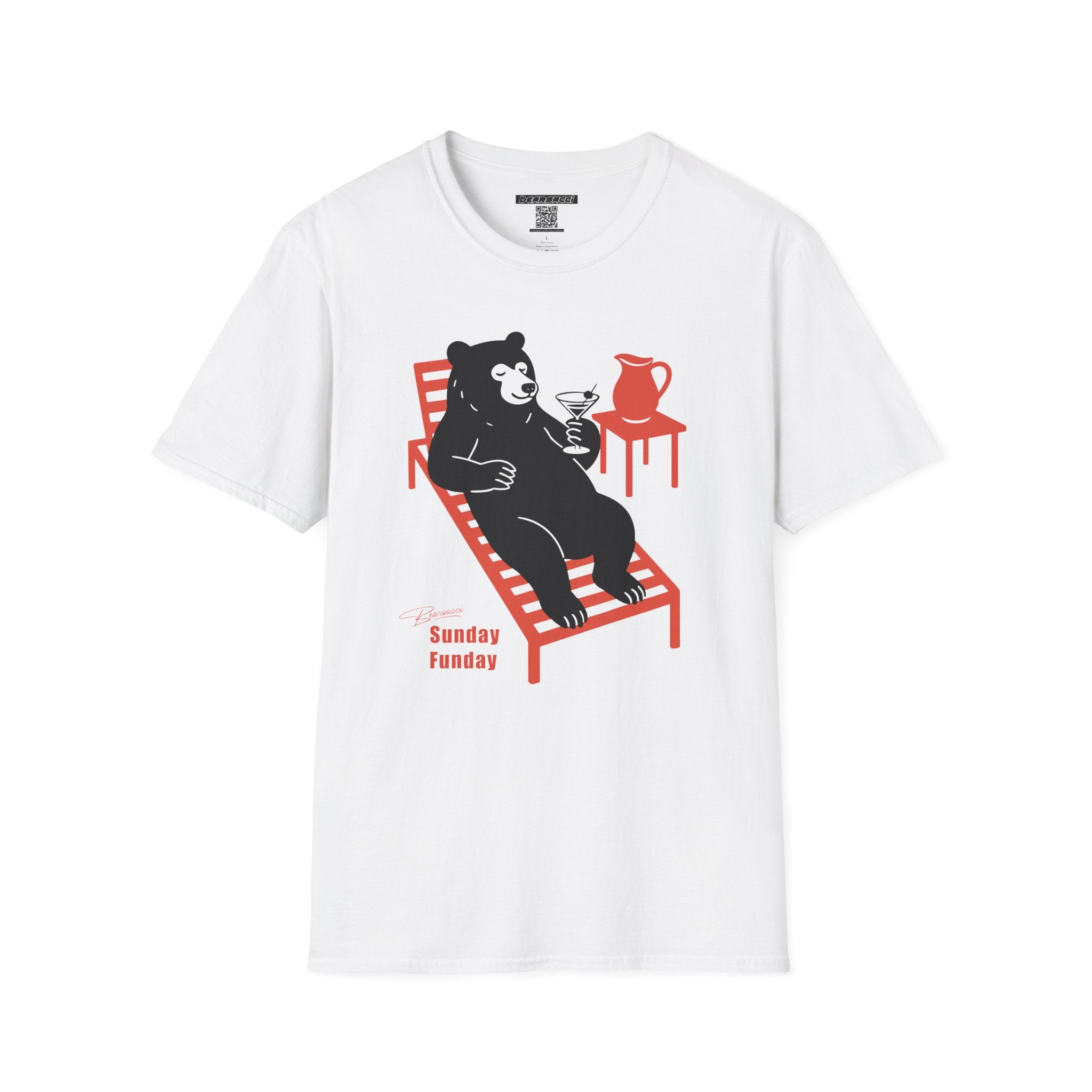 Bearsacci® X Wanderlust®: Sunday Funday Lazy Bear│ Softsyle T-shirt