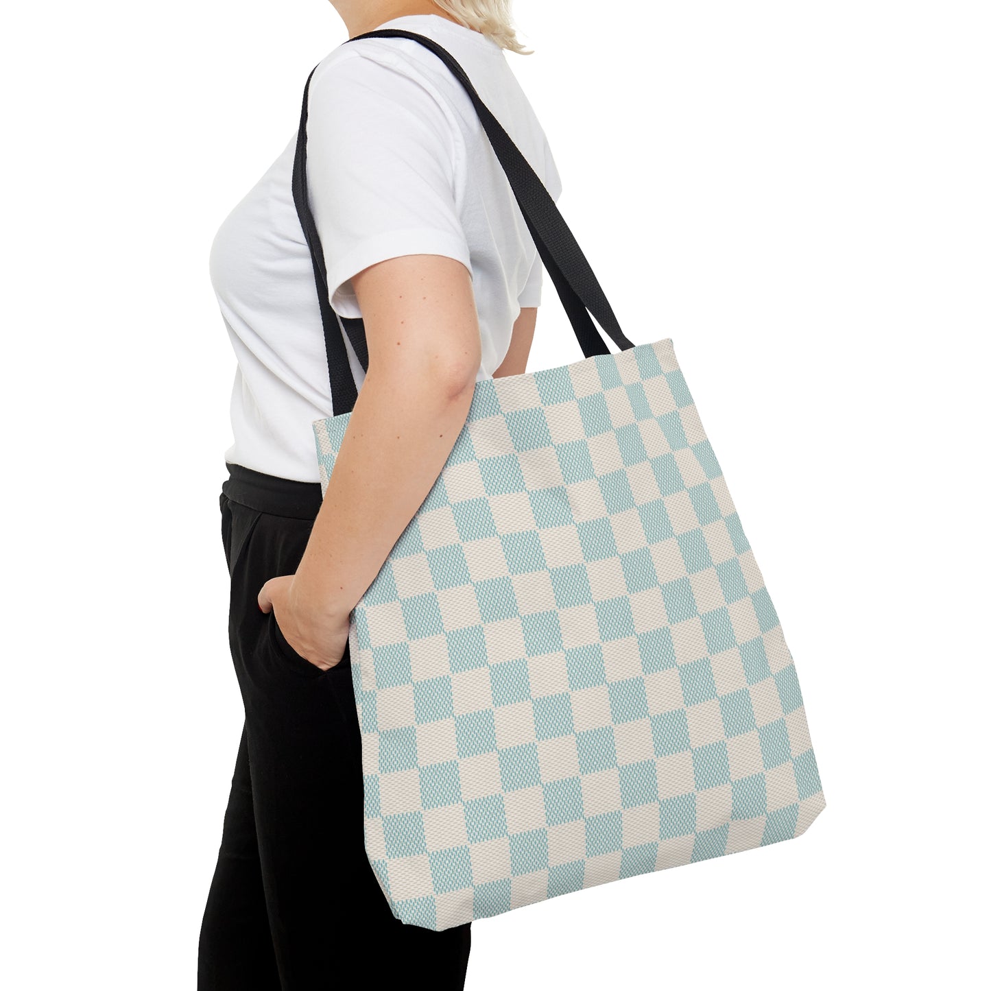 Bleu Marsh Checkerboard │ Everyday Tote Bag