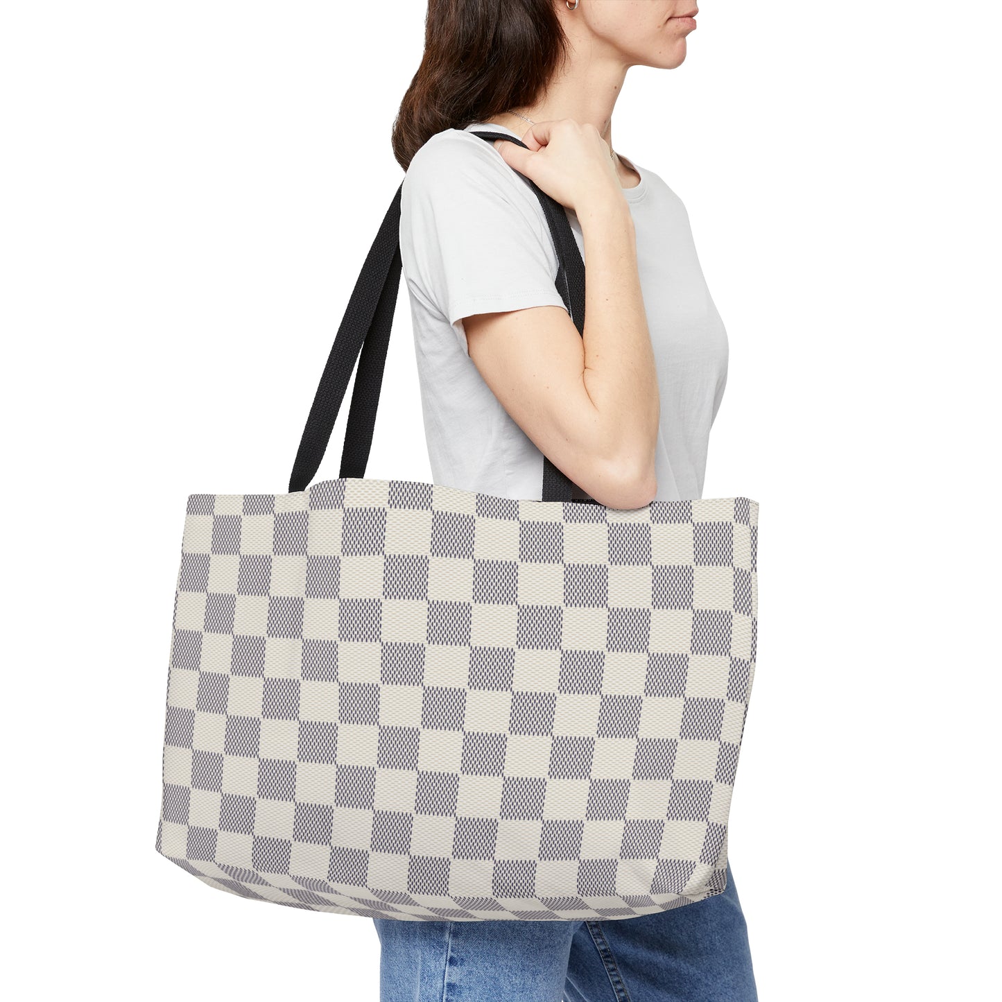 Azure Checkerboard │ Weekender Tote Bag