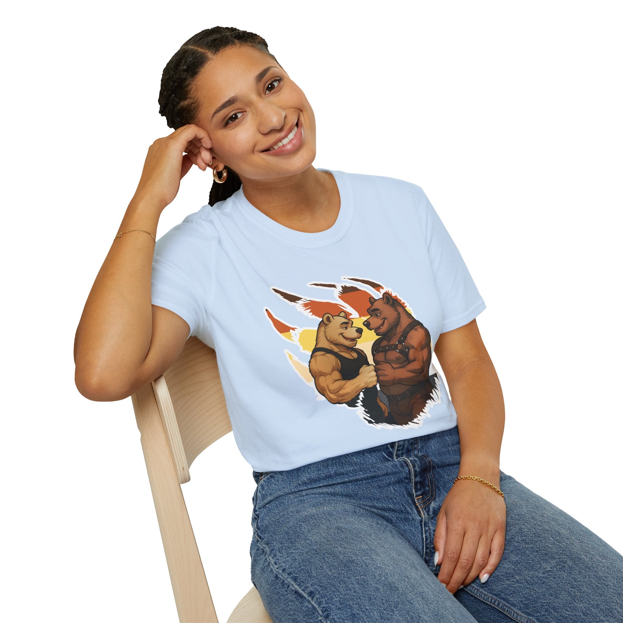 Bearsacci™: Fist Bumping Bears │ Softsyle T-shirt