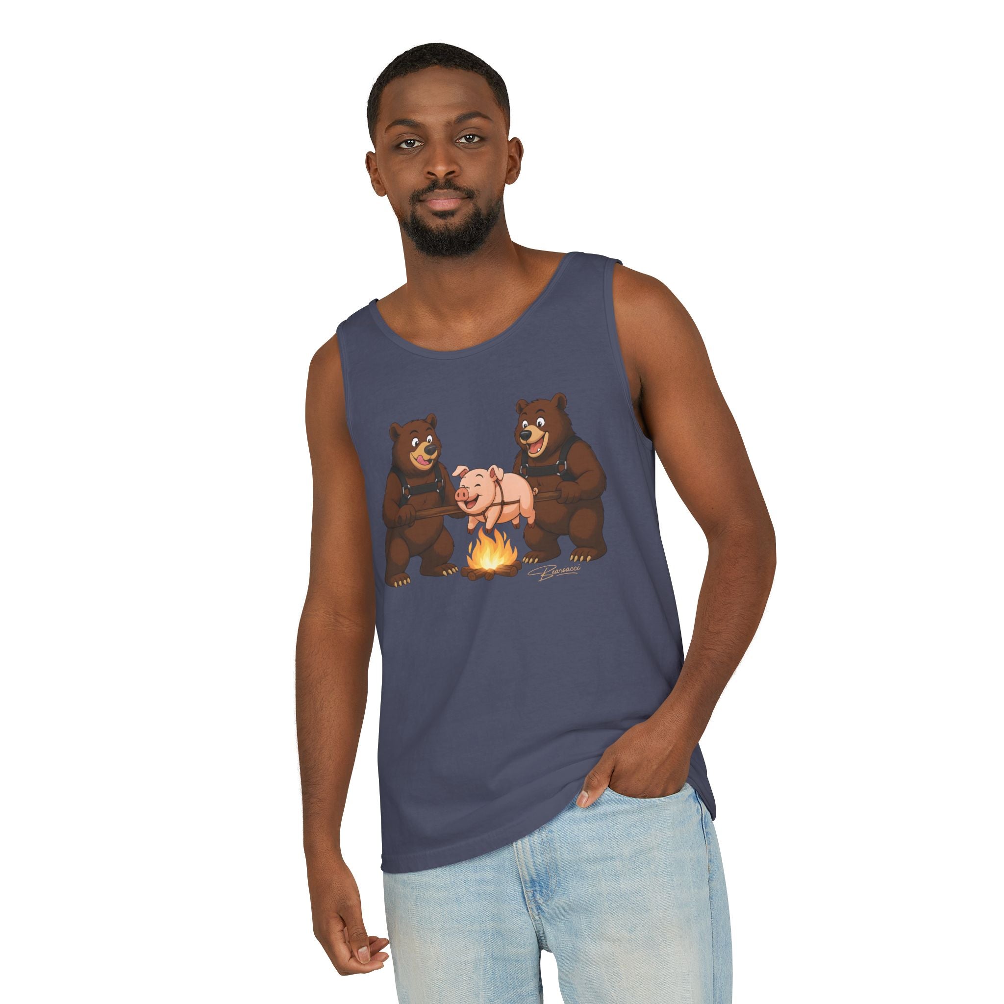 Bearmart®: Spit Roast Pig │Garment-Dyed Tank Top